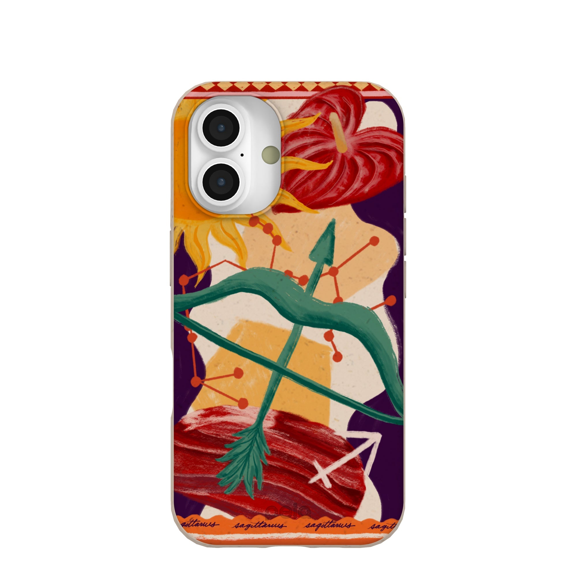 Seashell Sagittarius Archer iPhone 16 Case Refurbished - Pela Case refurbished available on Cerqular