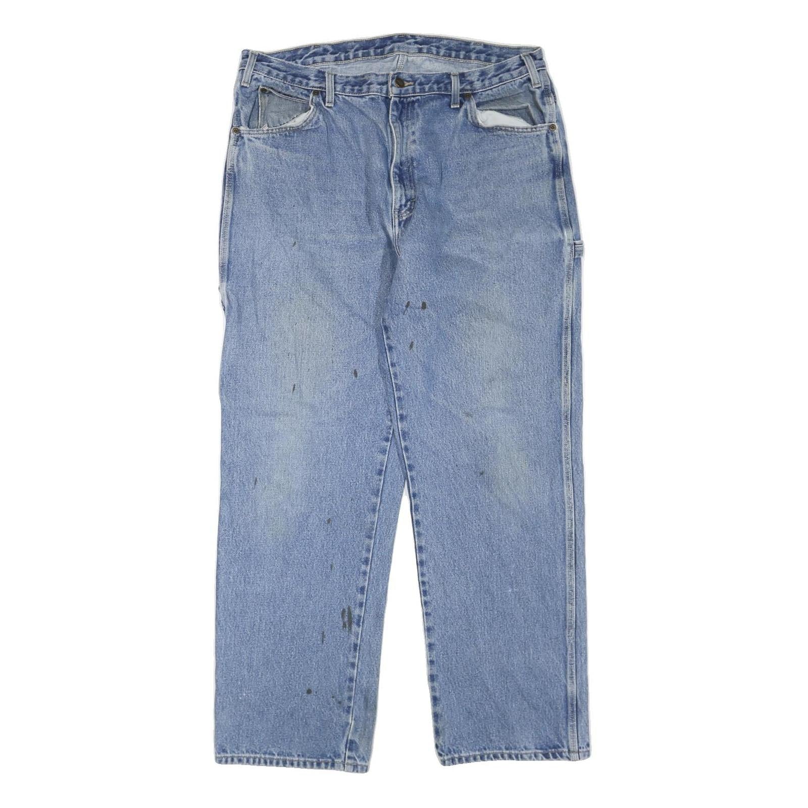 DICKIES Mens Regular Fit Straight Blue Denim Jeans Zip Closure W36 L32 Workwear Refurbished - N/A refurbished available on Cerqular