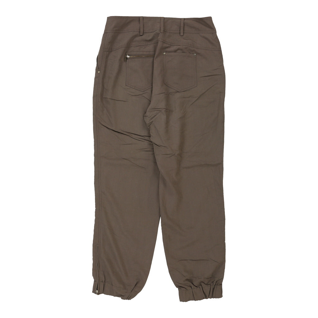 Fiorella Rubino Trousers - 32W UK 14 Brown Cotton Refurbished - Thrifted (note: this is a term often used to describe second- refurbished available on Cerqular