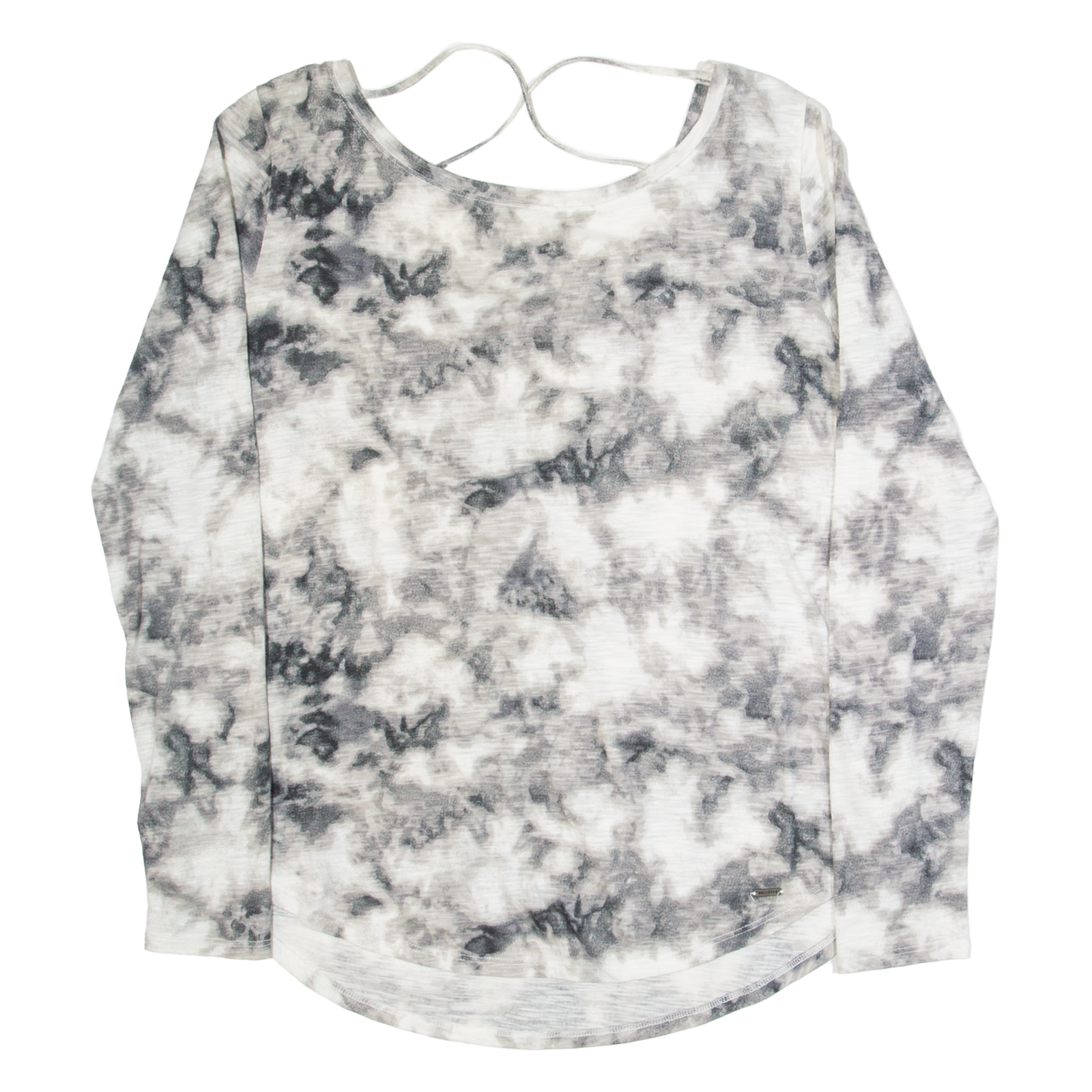 HOLLISTER Tie-Dye Womens Top Grey Long Sleeve S Refurbished - N/A refurbished available on Cerqular