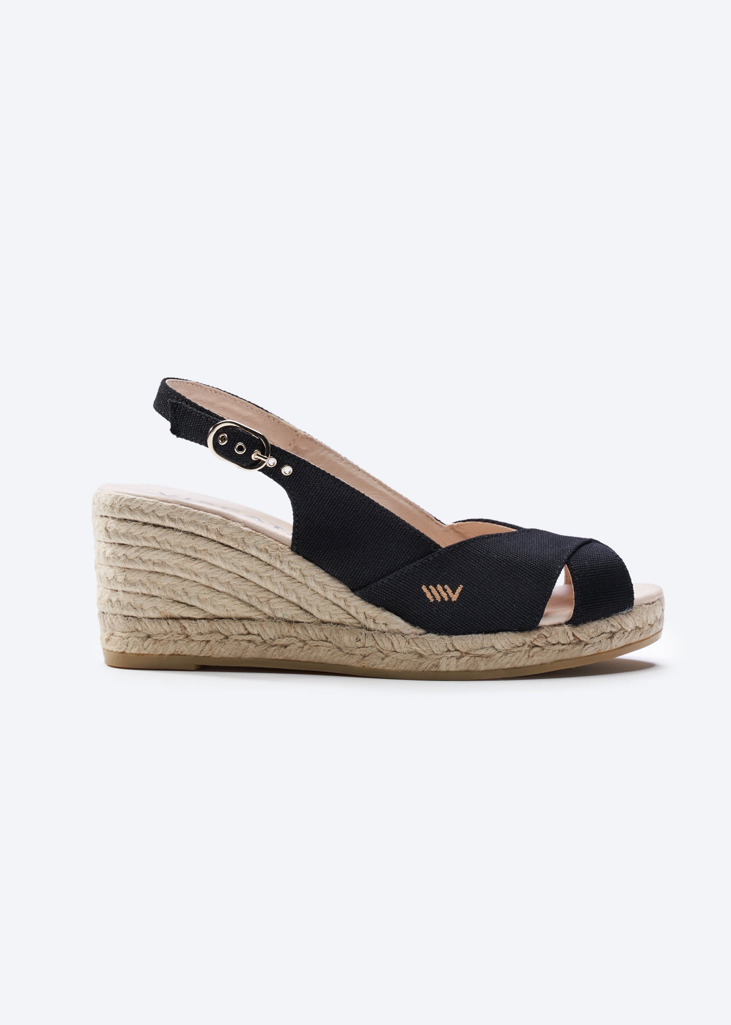 Llansa Canvas Espadrille Sandal Wedges | Color: Navy Blue | Size: 8 Refurbished - N/A refurbished available on Cerqular