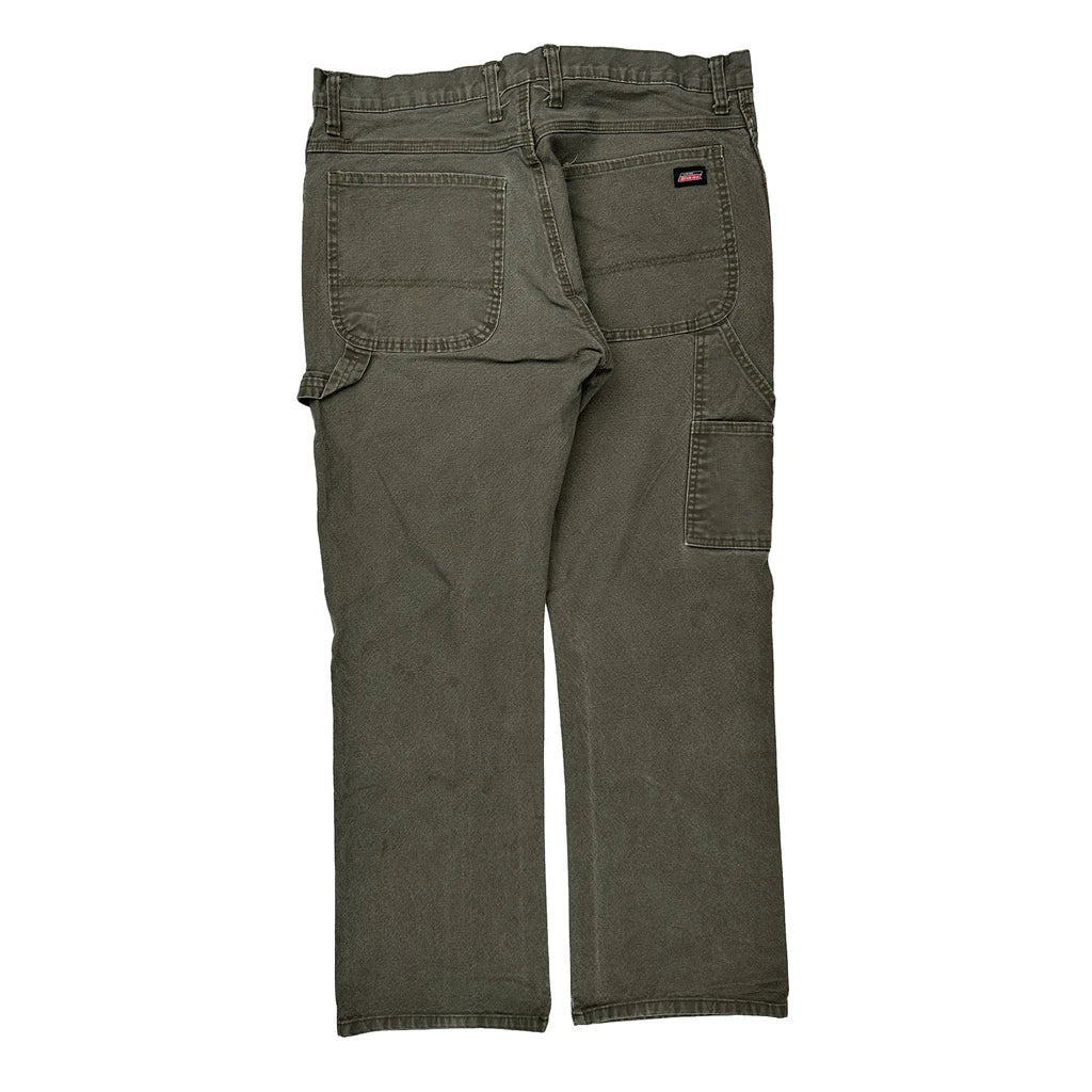 Dickies Carpenter Trousers - 36W 30L Grey Cotton Refurbished - Thrifted (note: this is a term often used to describe second- refurbished available on Cerqular
