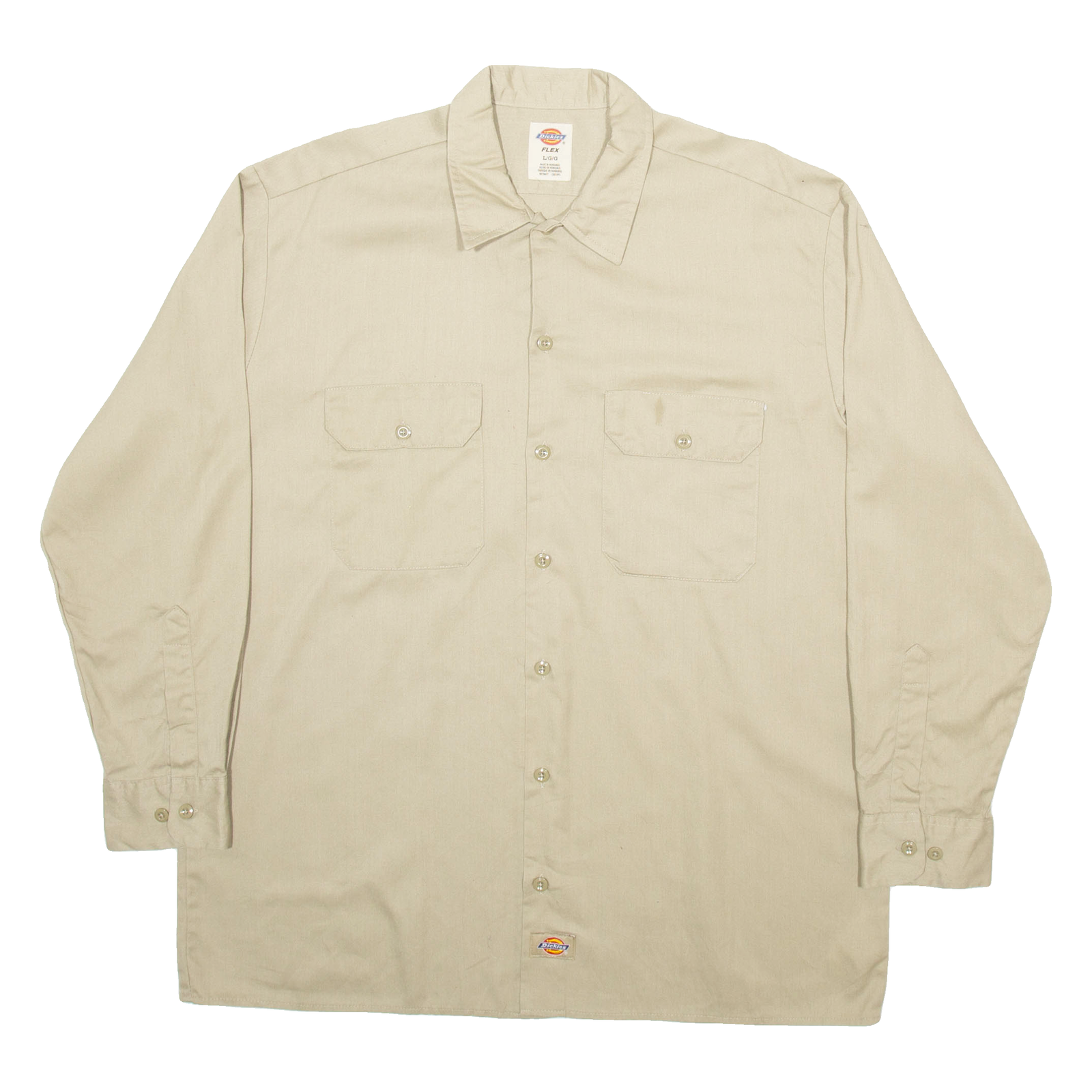 DICKIES Workwear Mens Plain Shirt Brown Long Sleeve L Refurbished - N/A refurbished available on Cerqular