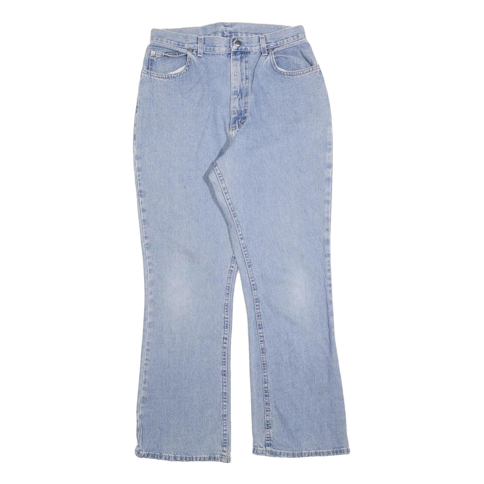 LEE Womens Jeans Blue Regular Straight Denim Light W30 L30 Classic Fit Zip Refurbished - N/A refurbished available on Cerqular