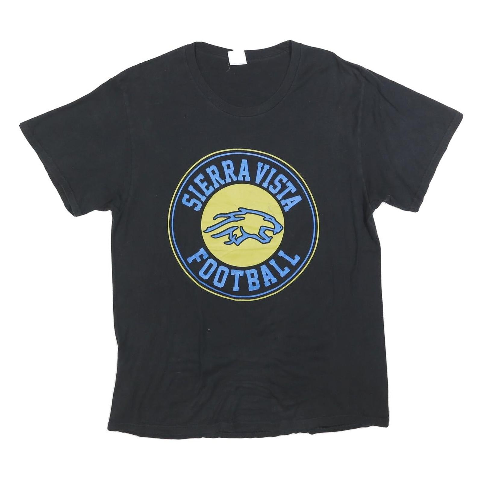 PORT & COMPANY Mens Black Sierra Vista Football Graphic T-Shirt L Crew Neck Refurbished - N/A refurbished available on Cerqular