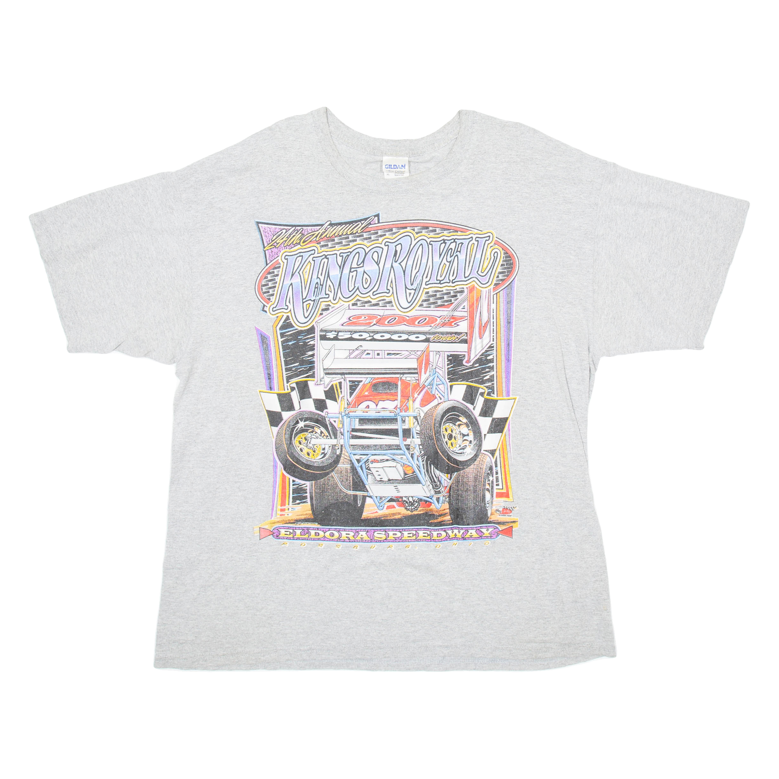 GILDAN 24TH ANNUAL KINGS ROYAL SPEEDWAY Mens T-Shirt Grey XL Refurbished - N/A refurbished available on Cerqular