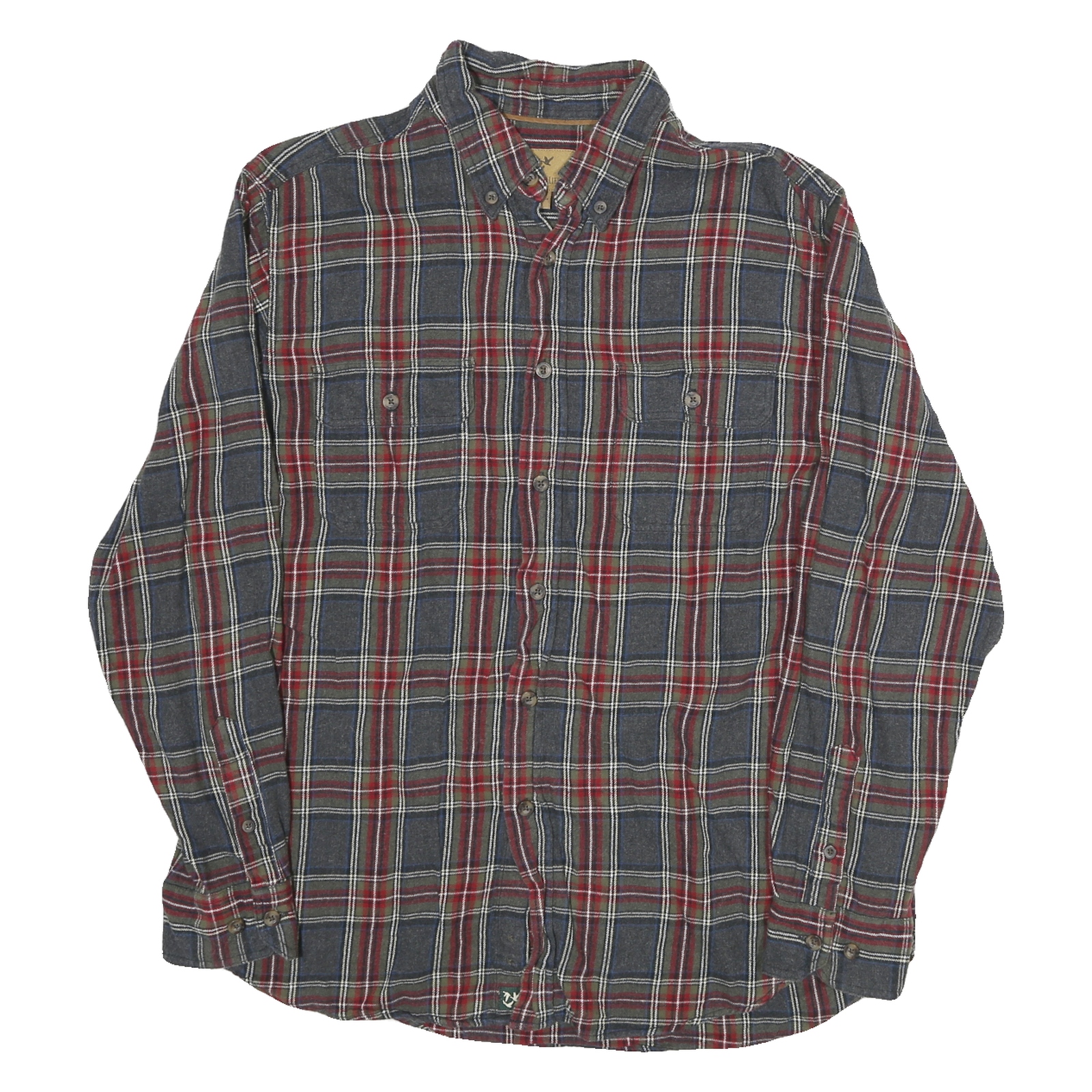 OUTDOOR LIFE Mens Blue & Red Check Shirt L Button-Down Neck Cotton Blend Casual Refurbished - N/A refurbished available on Cerqular