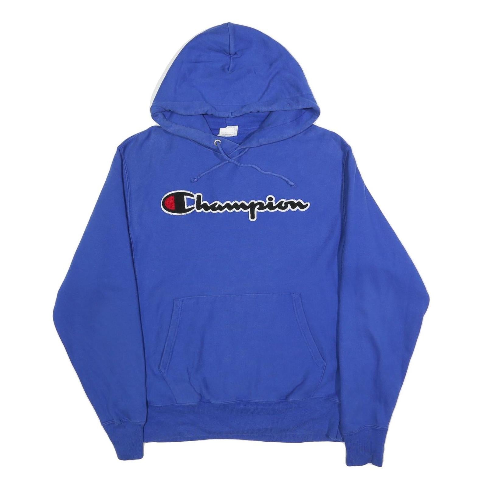 CHAMPION REVERSE WEAVE Mens Blue Hoodie M Cotton Blend Pullover Refurbished - N/A refurbished available on Cerqular