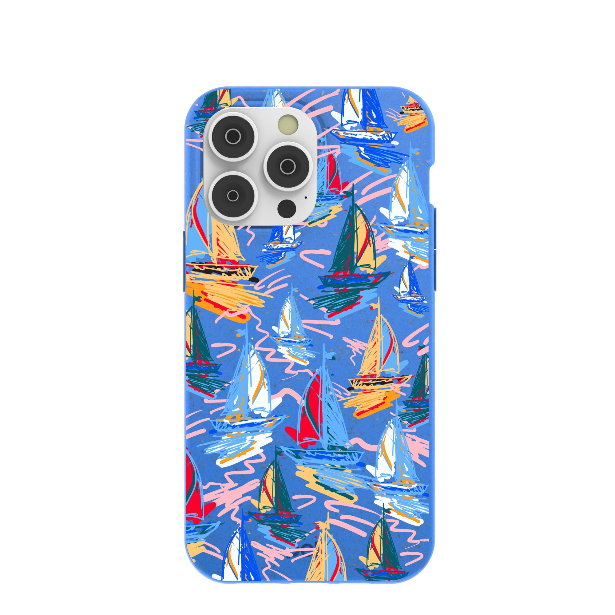Electric Blue Dockside Dreams iPhone 14 Pro Max Case Refurbished - Pela Case refurbished available on Cerqular