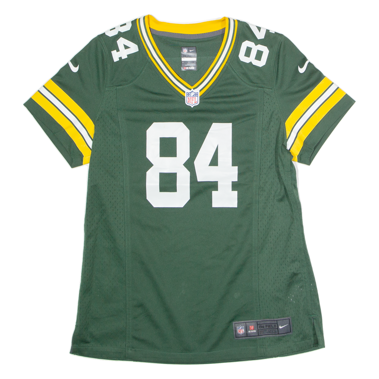 NIKE Green Bay Packers Home #84 Abbrederis Womens Jersey Green USA V-Neck M Refurbished - N/A refurbished available on Cerqular