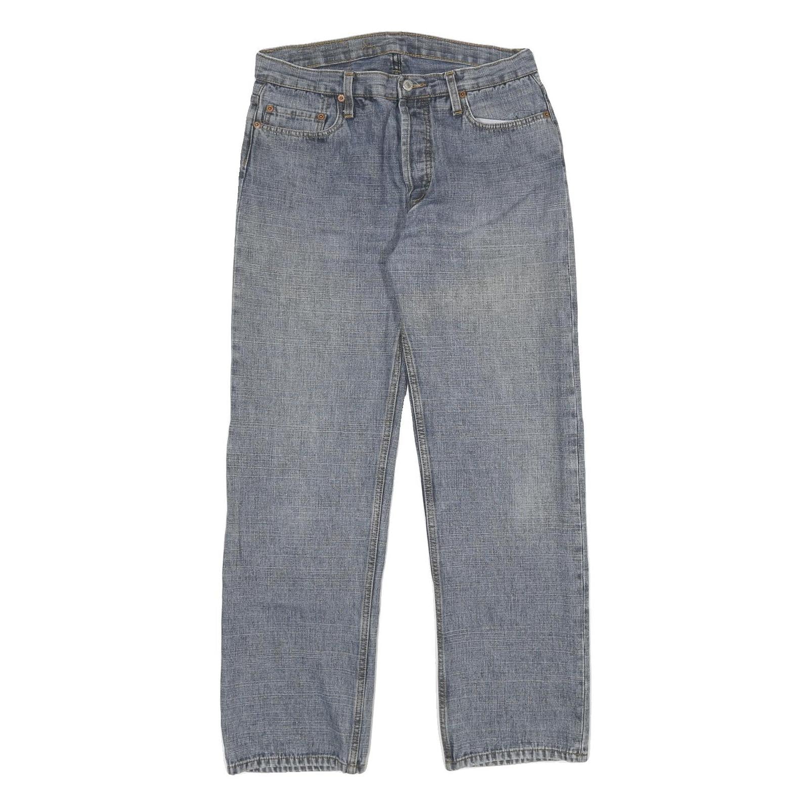 LEVI'S 501 Mens Jeans Blue Regular Straight Denim Medium W31 L30 Classic Button Refurbished - N/A refurbished available on Cerqular