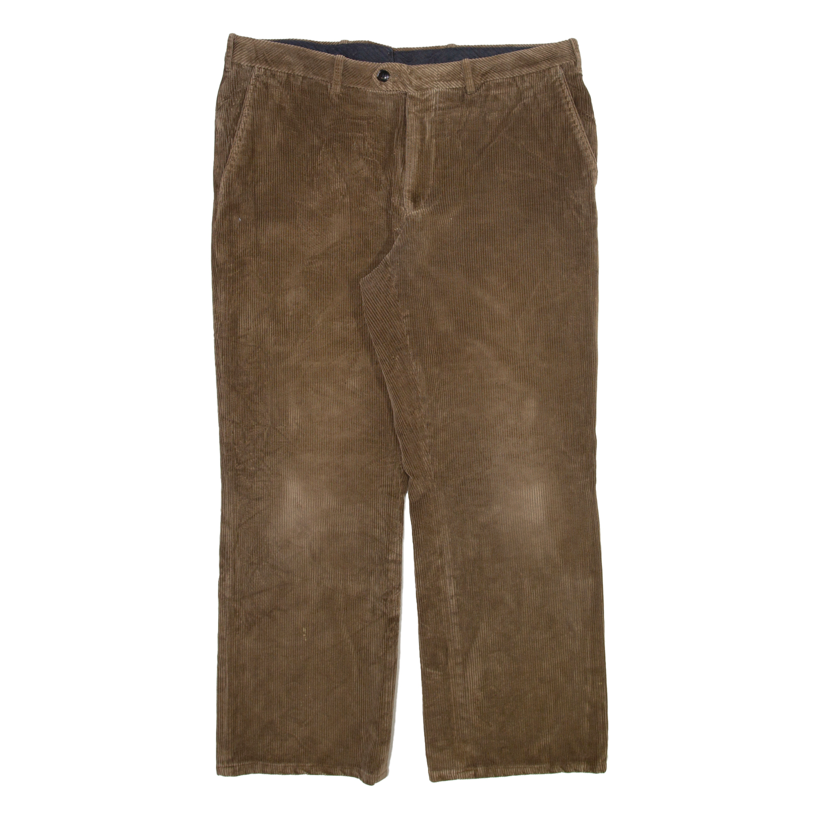 CITADIN Mens Corduroy Trousers Brown Regular Straight W35 L27 Refurbished - N/A refurbished available on Cerqular