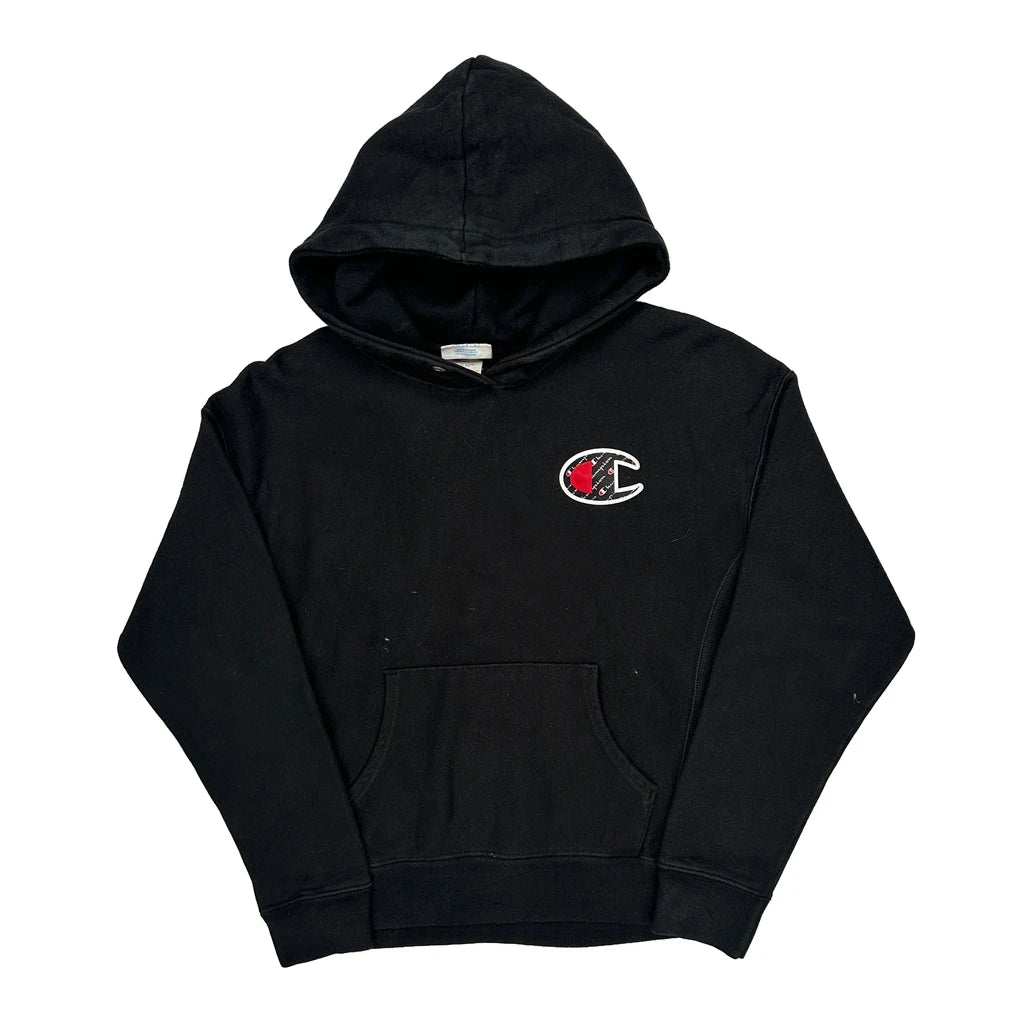 Buy Champion Hoodie - Medium Black Cotton Refurbished - $66.99 Champion Hoodie - Medium Black Cotton Refurbished - Thrifted (note: this is a term often used to describe second- refurbished available on Cerqular
