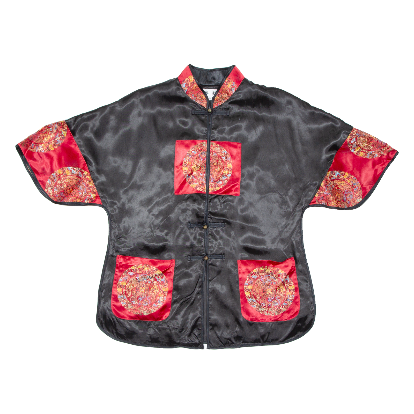 Womens Printed Blouse Black V-Neck Silk M Refurbished - N/A refurbished available on Cerqular