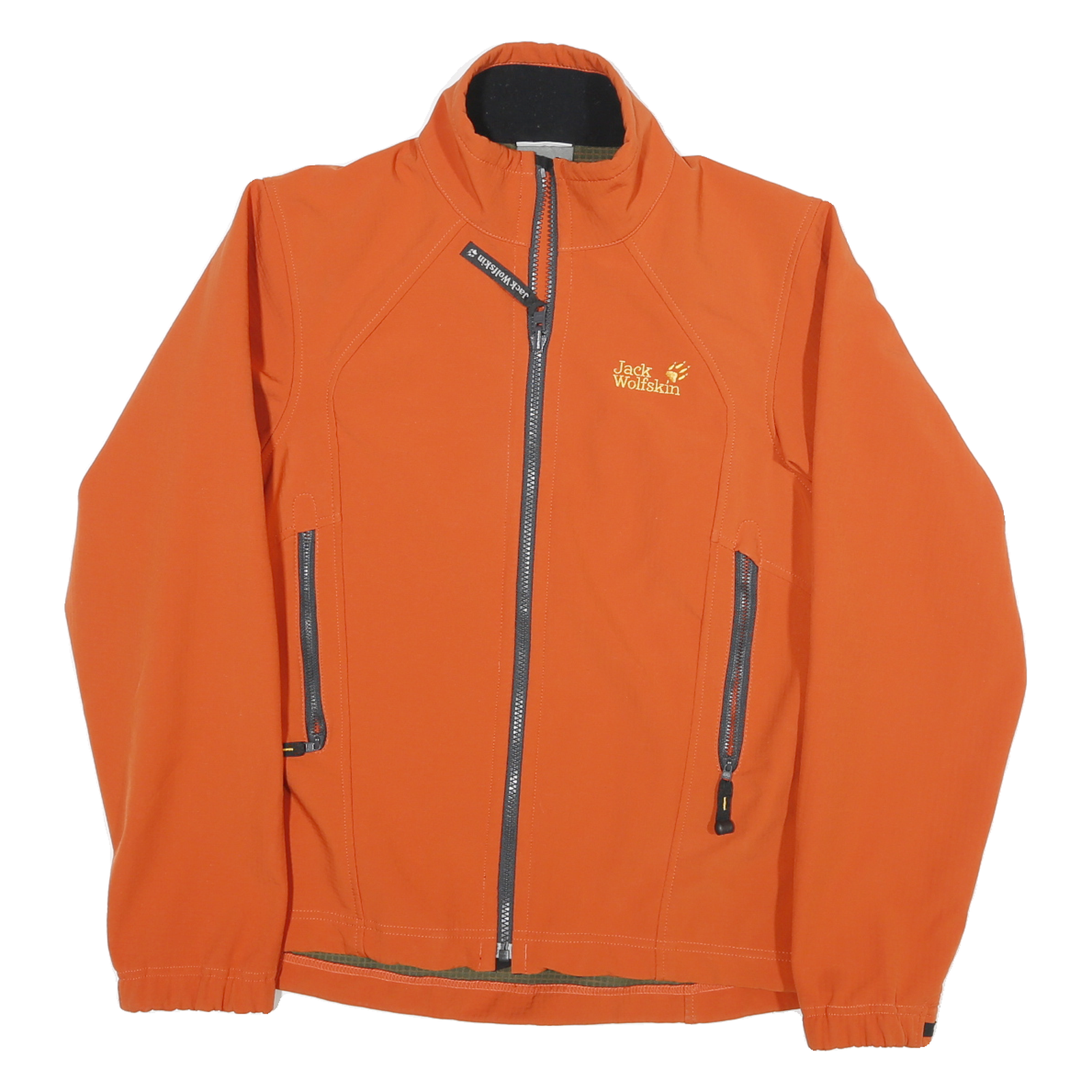 JACK WOLFSKIN Womens Orange Softshell Jacket UK 12 Polyester Blend Zip Outdoor Refurbished - N/A refurbished available on Cerqular