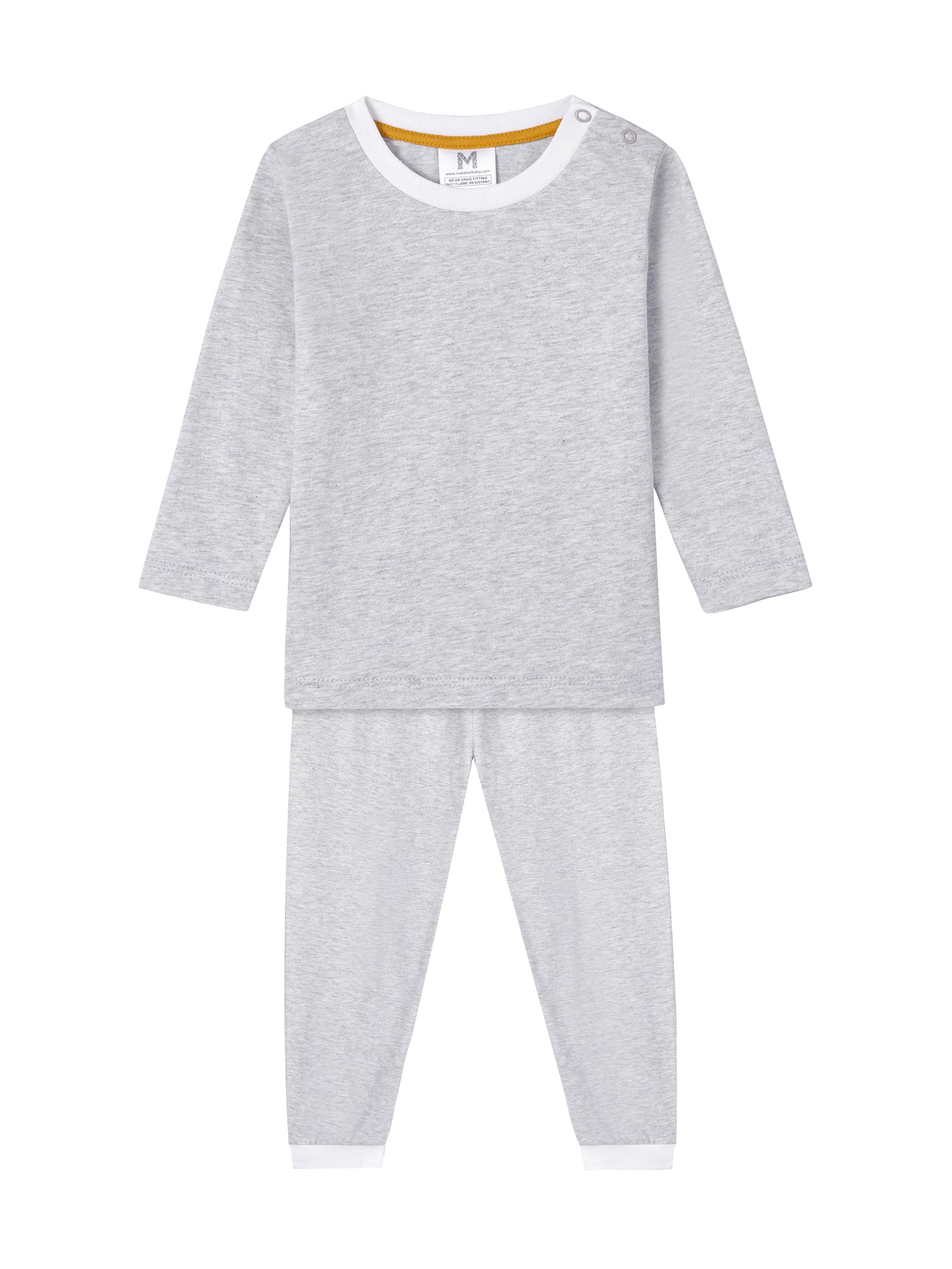 Toddler & Big Kid Cotton Knit PJ Set (Erawan Grey) | Size: 6 Months Refurbished - Malabar Baby refurbished available on Cerqular