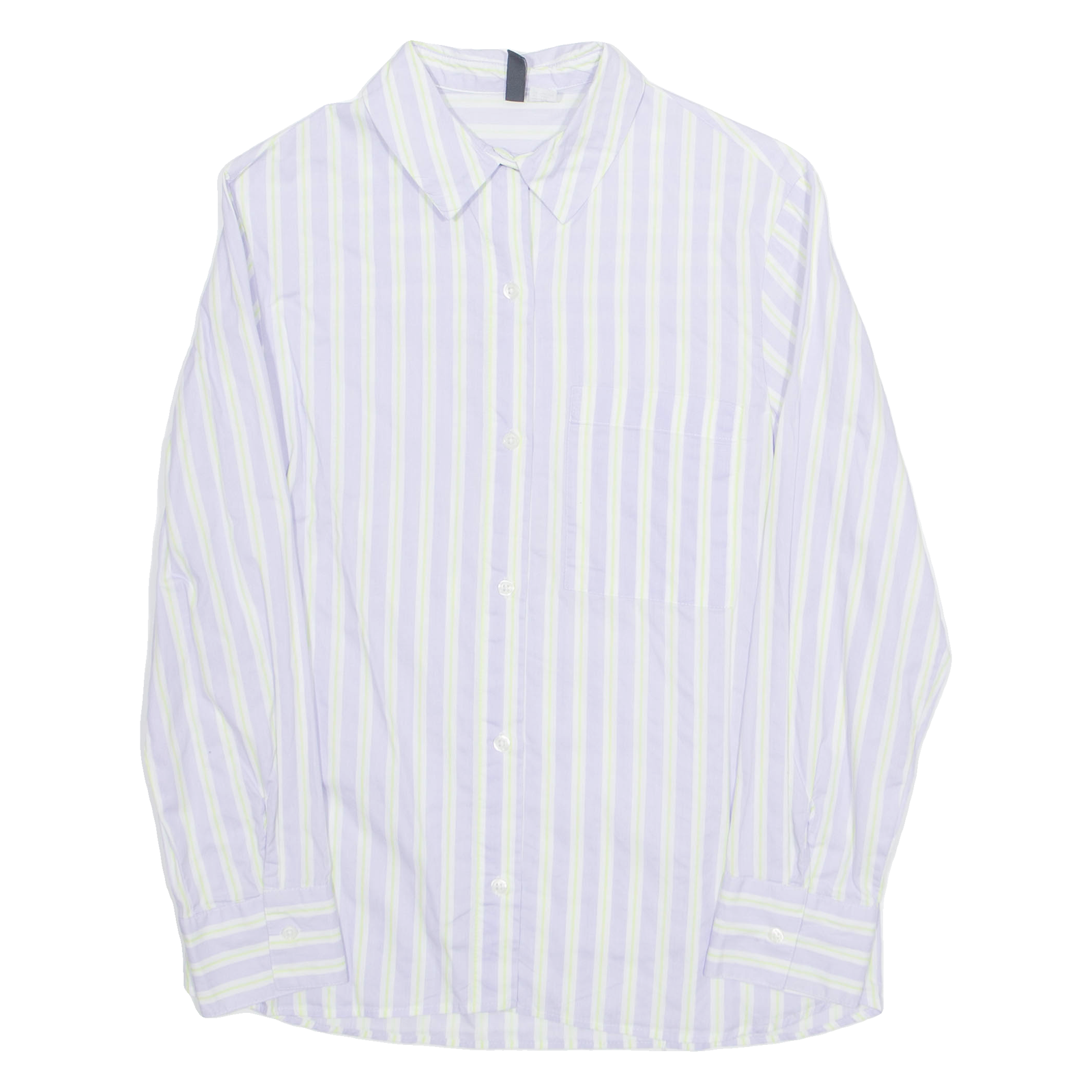 DIVIDED H&M Womens Printed Shirt Purple Collared Long Sleeve Striped XXS Refurbished - N/A refurbished available on Cerqular