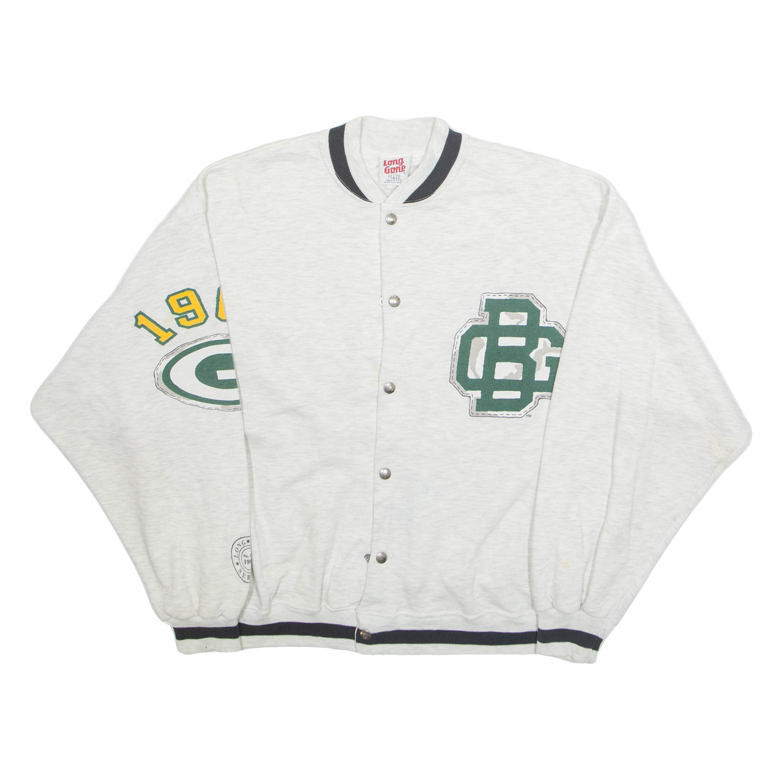 LONG GONE Mens Varsity Jacket Grey USA XL Refurbished - N/A refurbished available on Cerqular