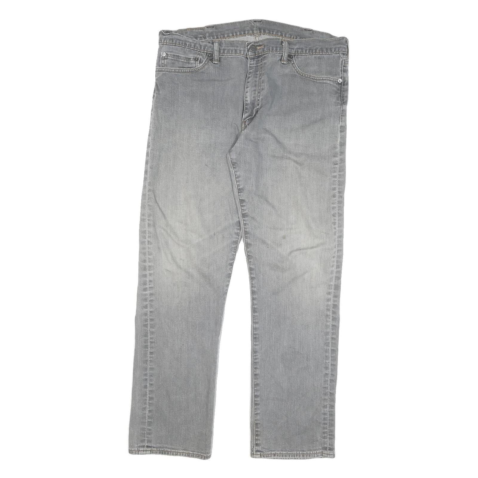 LEVI'S 504 Mens Jeans Grey Regular Straight Denim Medium W36 L30 Zip Cotton Refurbished - N/A refurbished available on Cerqular