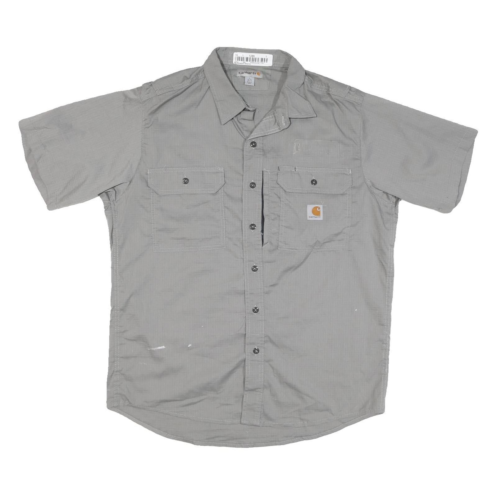 Buy CARHARTT Mens Grey Work Shirt L Cotton Blend Durable Button Pocket Refurbished - $50.69 CARHARTT Mens Grey Work Shirt L Cotton Blend Durable Button Pocket Refurbished - N/A refurbished available on Cerqular