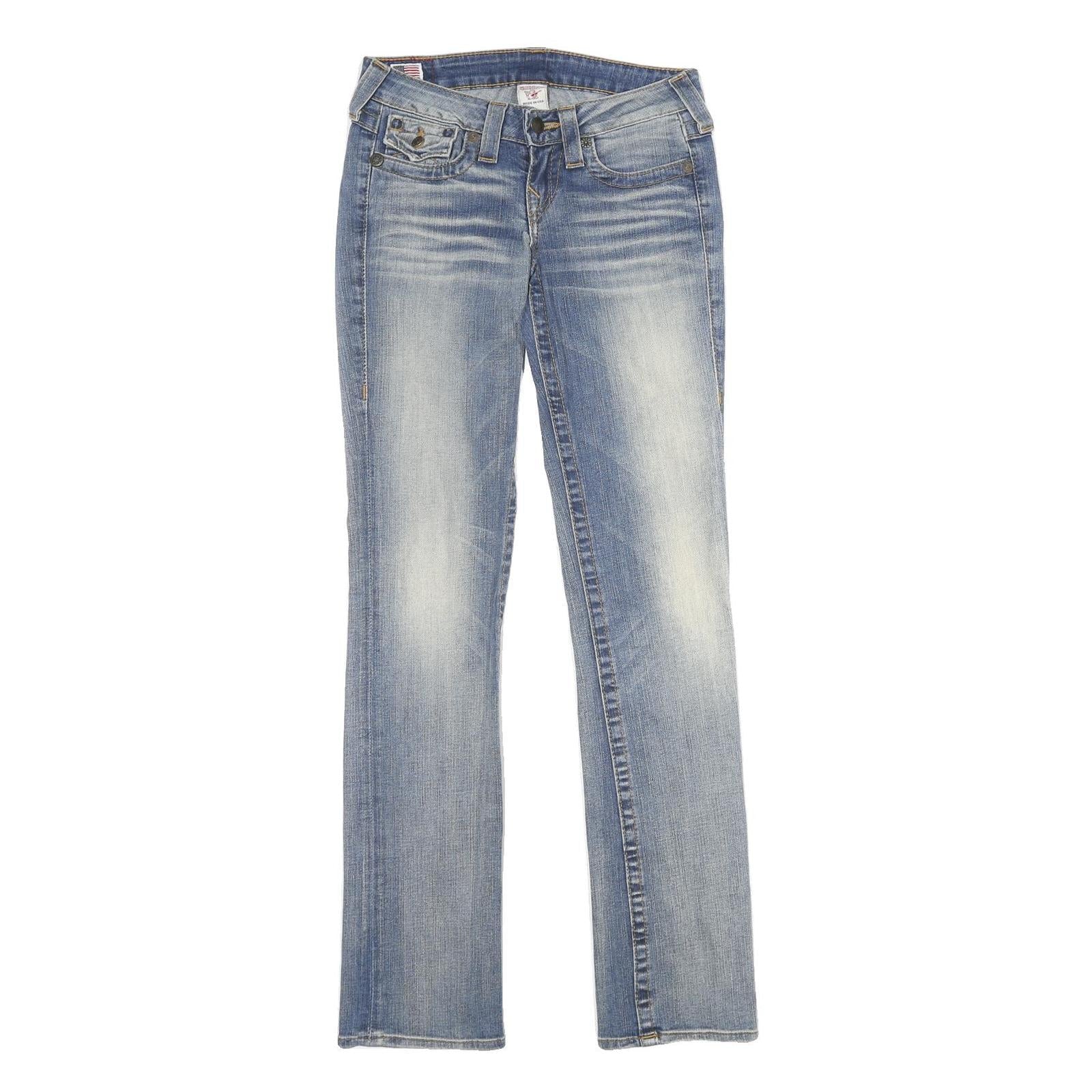 TRUE RELIGION Womens Jeans Blue Relaxed Straight Denim Medium W26 L34 Stylish Refurbished - N/A refurbished available on Cerqular