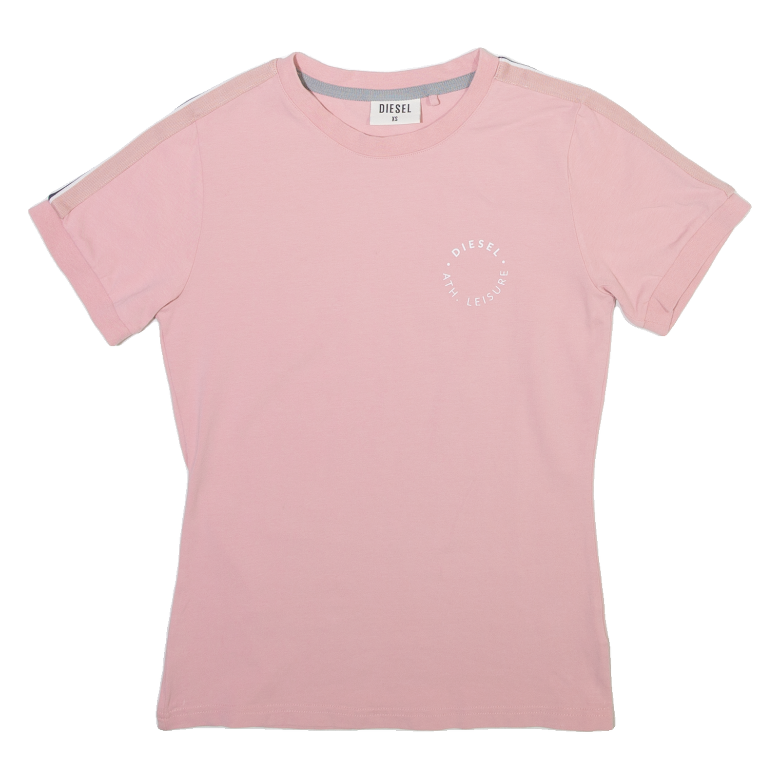 DIESEL Womens T-Shirt Pink Crew Neck XS Refurbished - N/A refurbished available on Cerqular