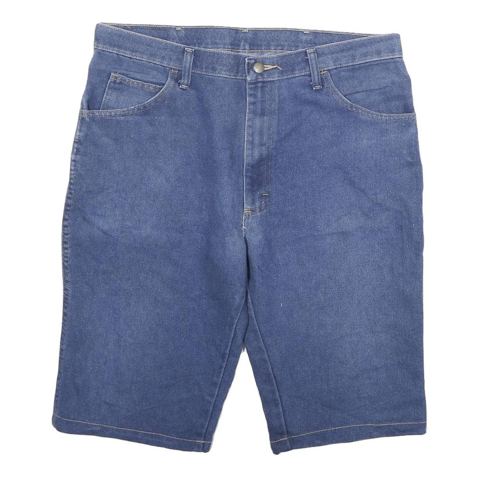WRANGLER Mens Denim Blue Casual Shorts 2XL W36 Cotton Blend Comfortable Fit Refurbished - N/A refurbished available on Cerqular