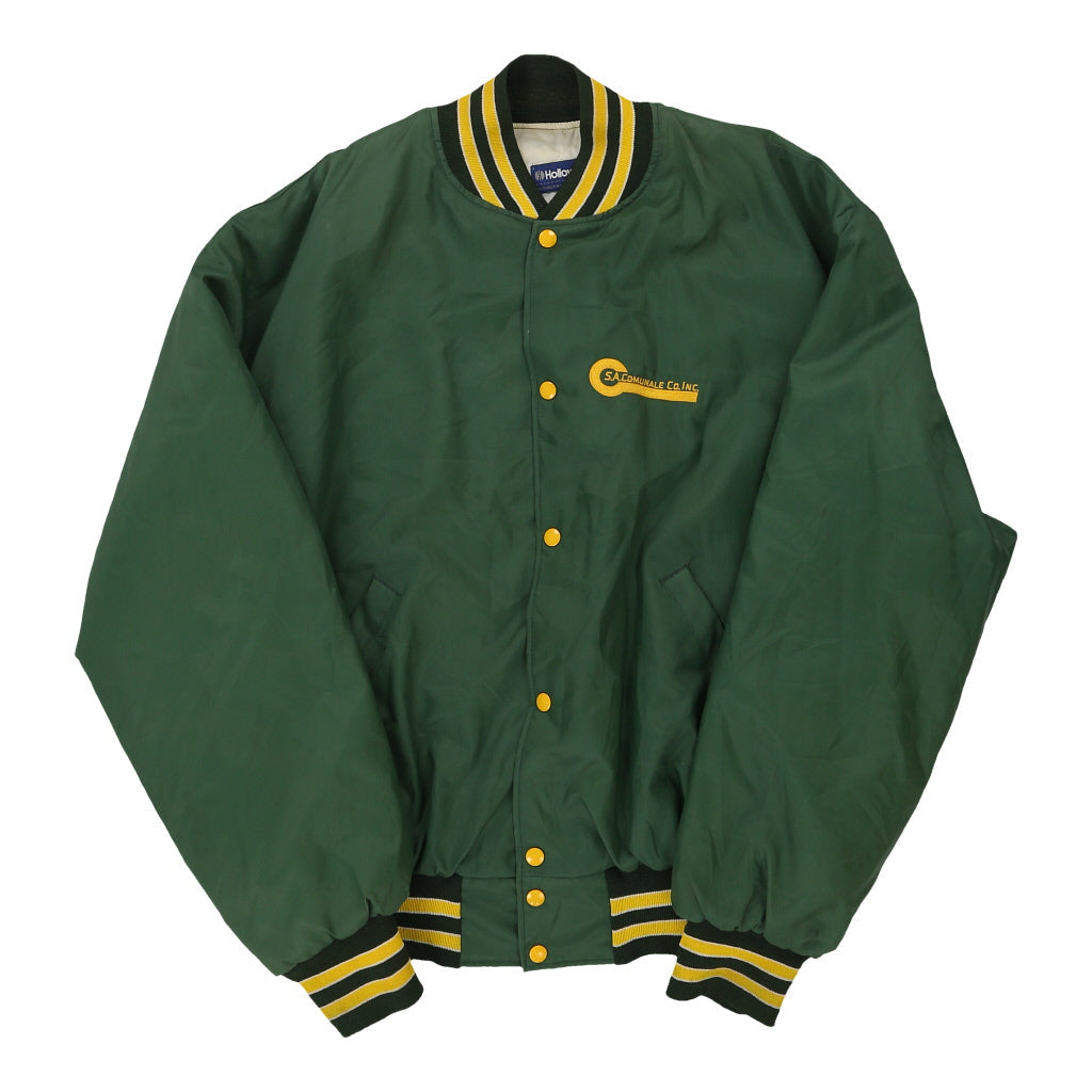 Buy Fire Protection Holloway Varsity Jacket - XL Green Polyester | Size: x-large Refurbished - $14.06 Fire Protection Holloway Varsity Jacket - XL Green Polyester | Size: x-large Refurbished - Thrifted (note: this is a term often used to describe second- refurbished available on Cerqular