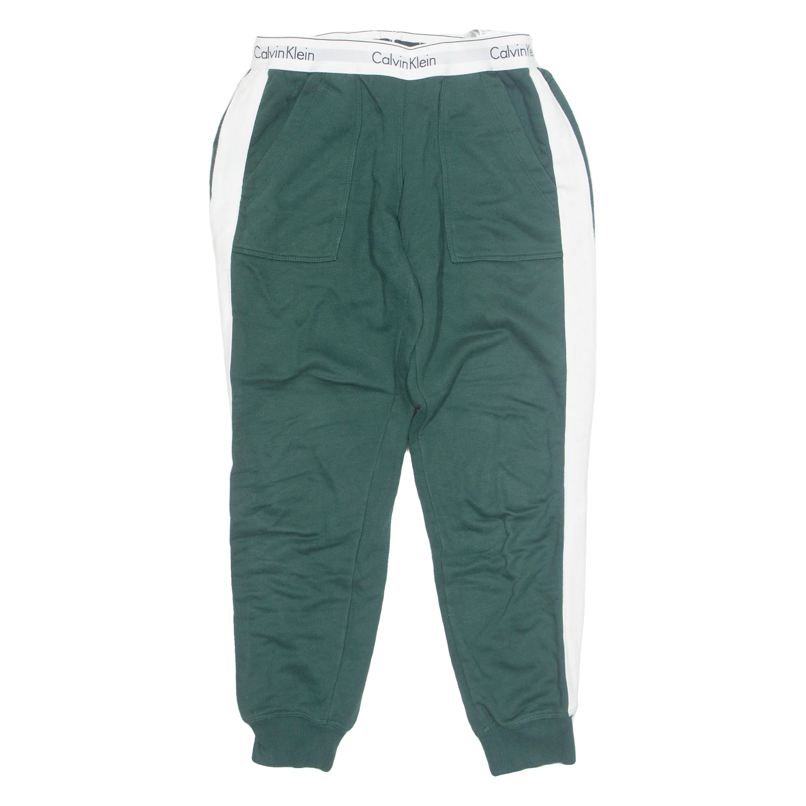 CALVIN KLEIN Sleepwear Womens Joggers Green Tapered XS W26 L27 Refurbished - N/A refurbished available on Cerqular