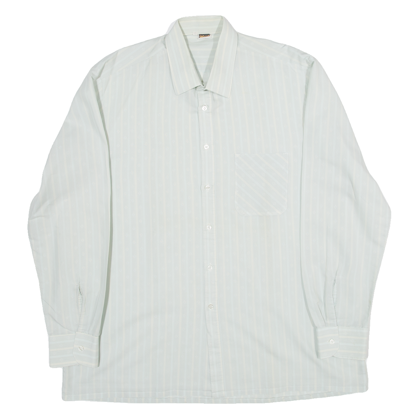 BAOR Mens Shirt Blue Striped Long Sleeve XL Refurbished - N/A refurbished available on Cerqular