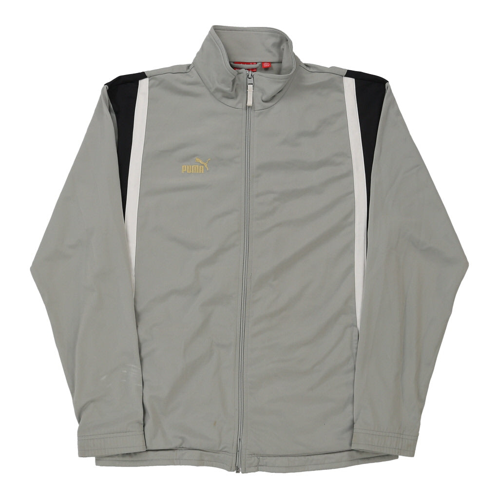 Age 16 Puma Track Jacket - 2XL Grey Polyester Refurbished - Thrifted (note: this is a term often used to describe second- refurbished available on Cerqular