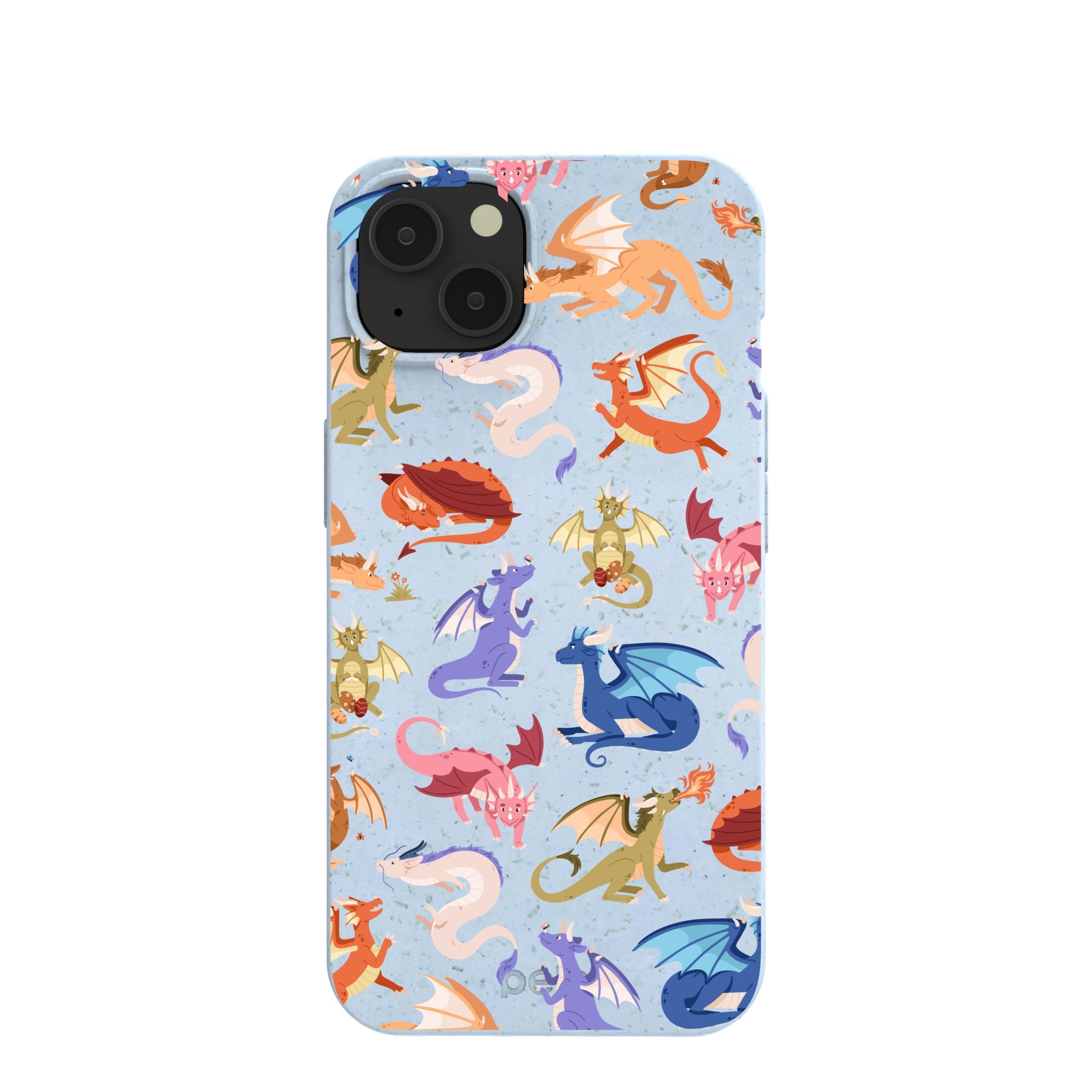 Powder Blue Dragon Cuties iPhone 13 Case Refurbished - Pela Case refurbished available on Cerqular