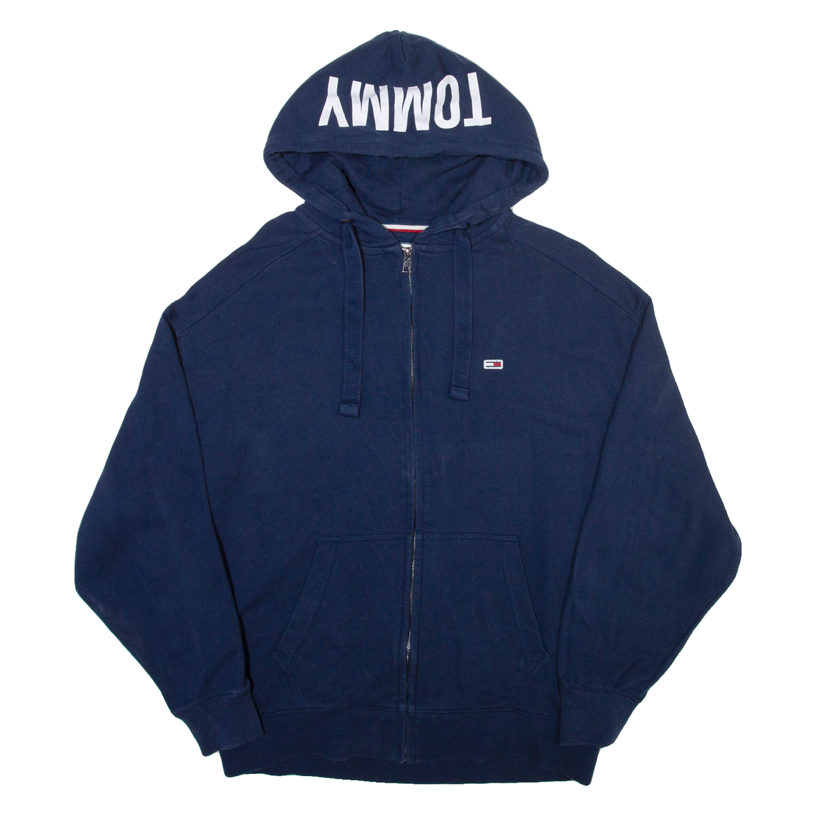 TOMMY JEANS Womens Blue Hoodie Full Zip XS Refurbished - N/A refurbished available on Cerqular