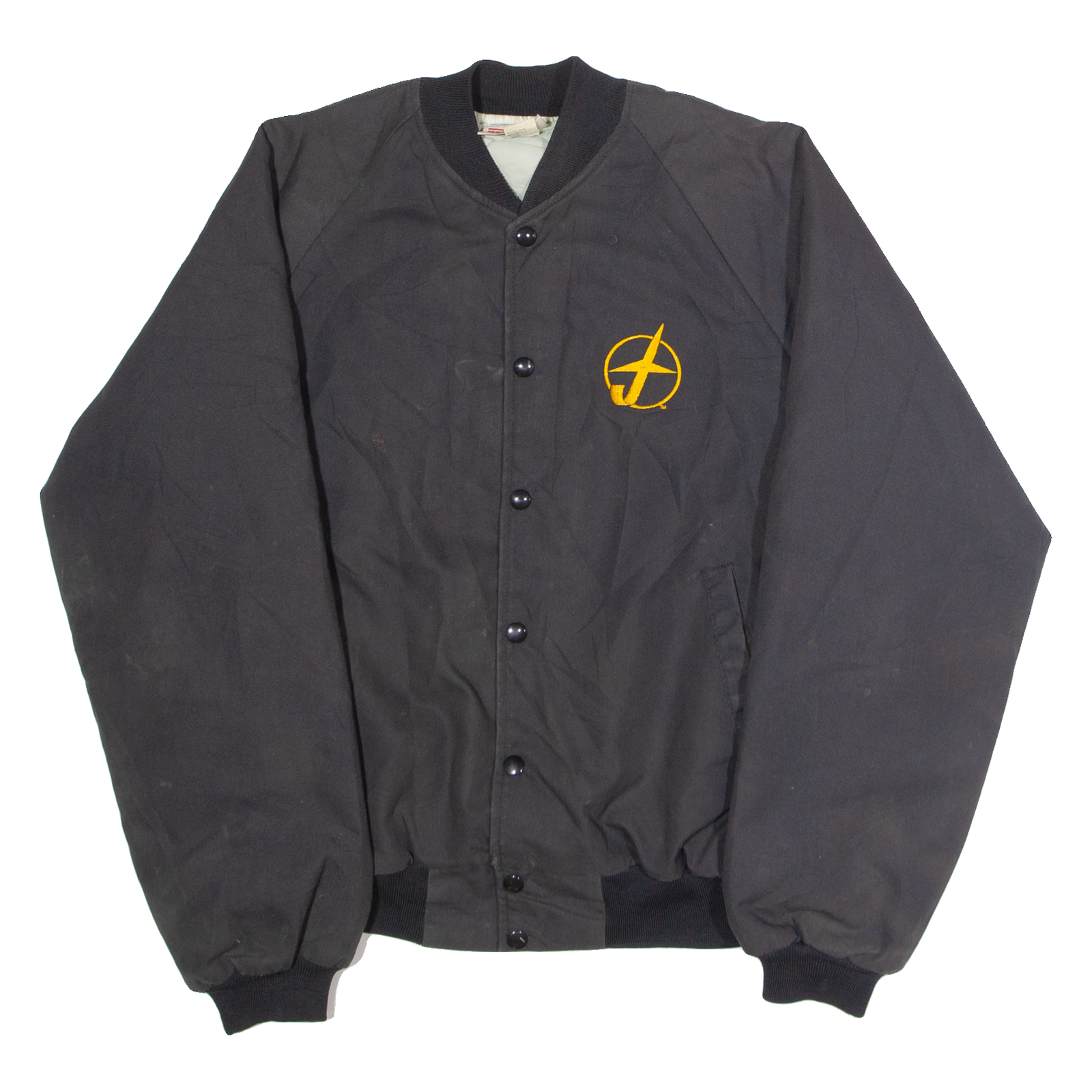 HARTWELL Flying J Travel Plaza Cheyenne WY Mens Bomber Jacket Black 90s USA M Refurbished - N/A refurbished available on Cerqular