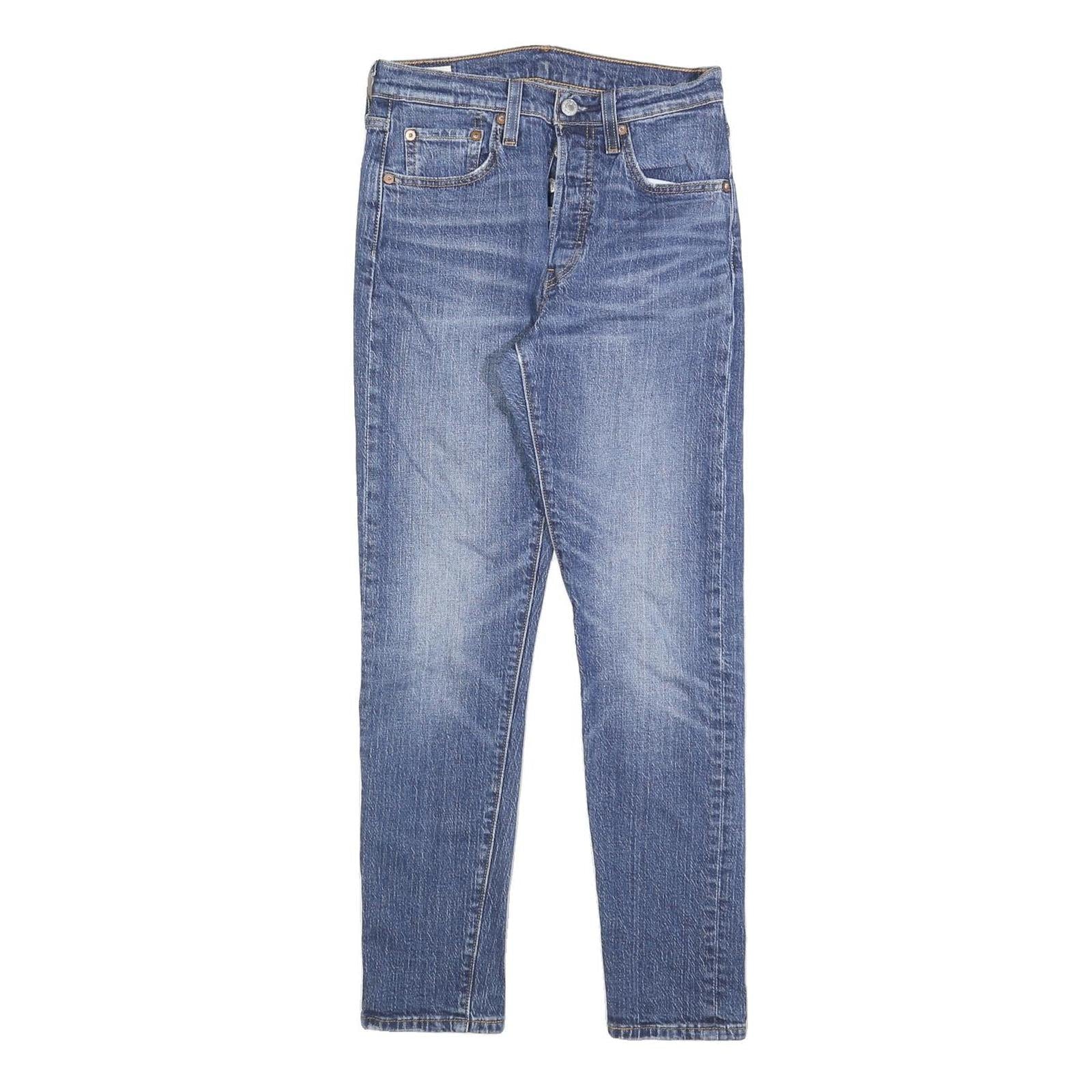 LEVI'S 501S Womens Jeans Blue Regular Straight Denim Medium Wash W25 L28 Classic Refurbished - N/A refurbished available on Cerqular