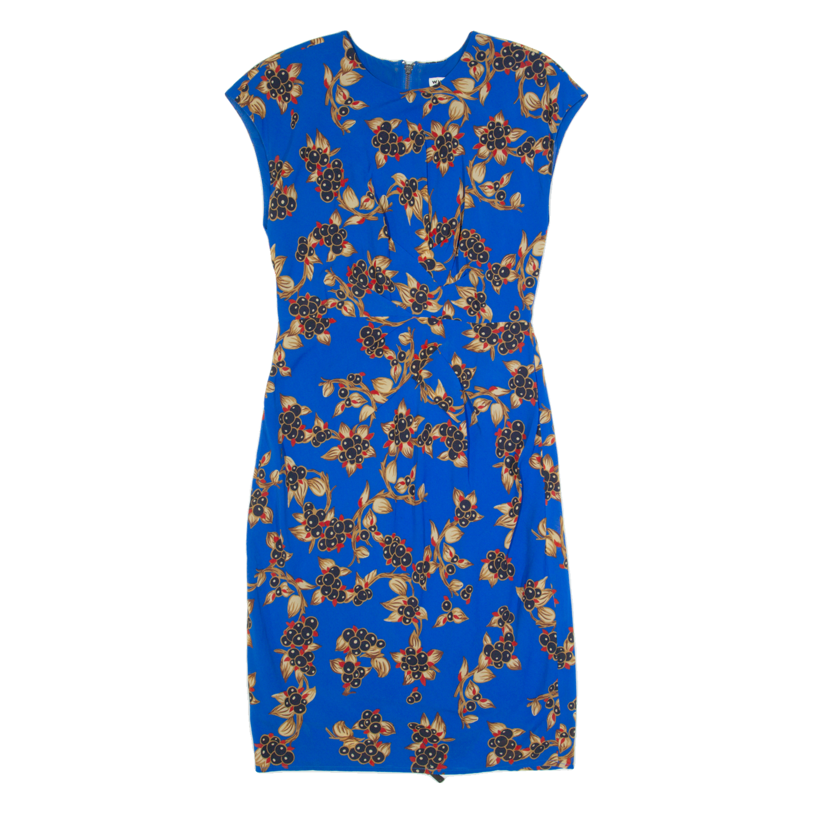 WHISTLES Womens Pencil Dress Blue Floral Sleeveless Knee Length UK 10 Refurbished - N/A refurbished available on Cerqular