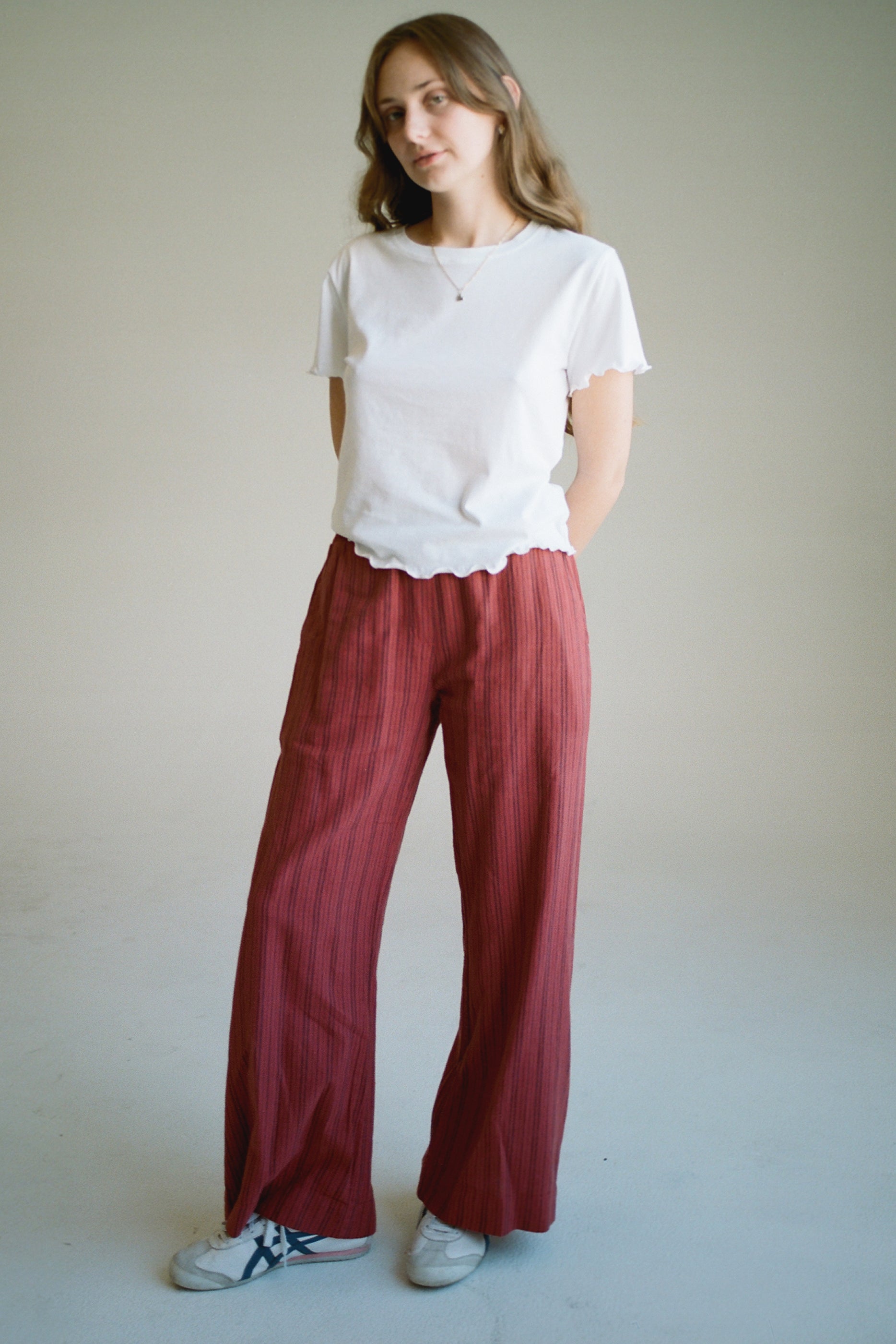 Washed Stripe Trouser | Size: XS | Color: Brick Stripe Refurbished - N/A (I could not find a well-known brand with this name refurbished available on Cerqular