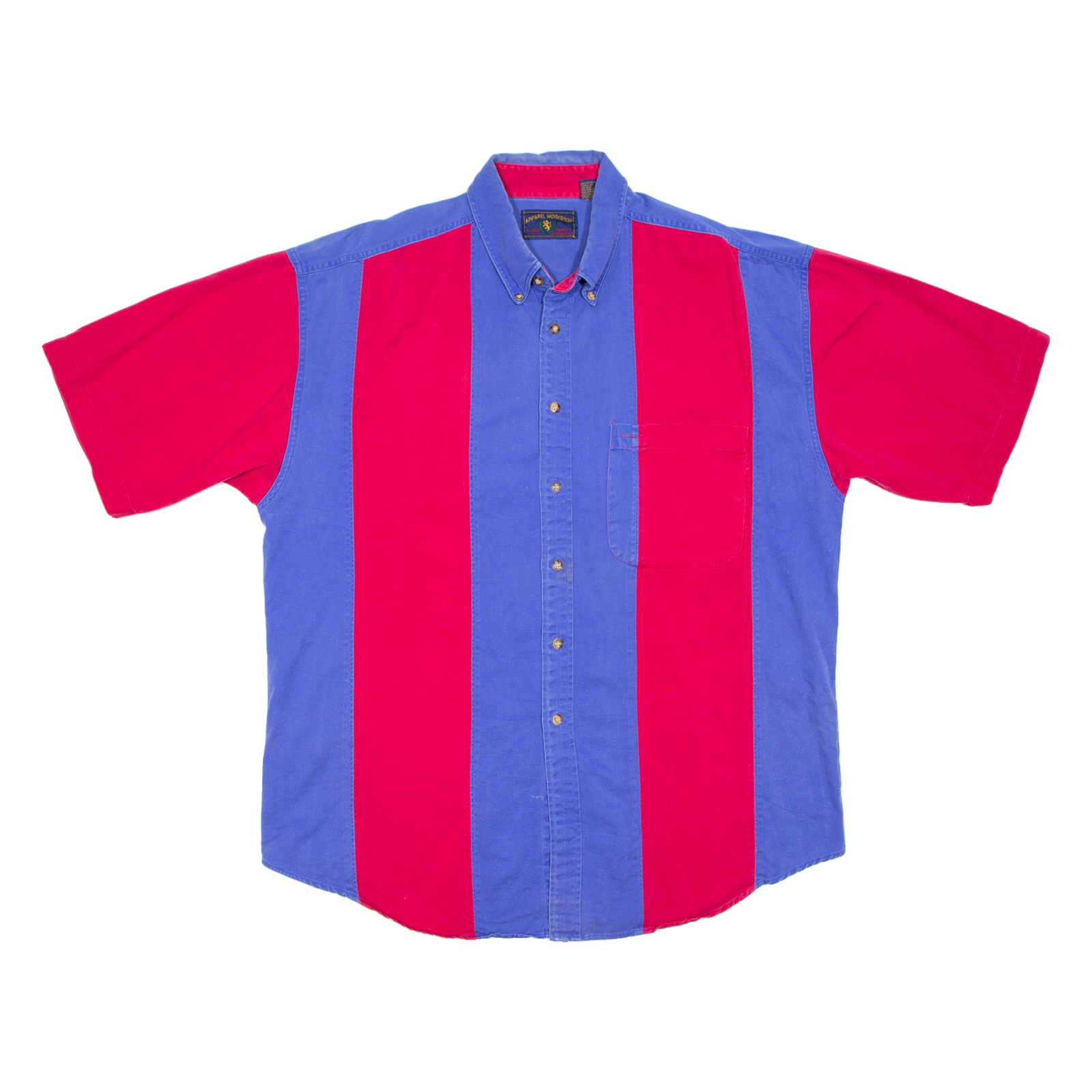 APPAREL WORKSHOP Mens Denim Shirt Pink Striped L Refurbished - N/A refurbished available on Cerqular