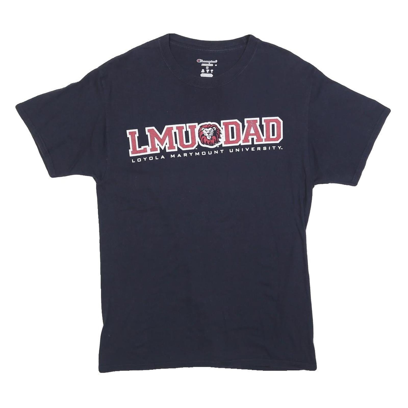 CHAMPION Mens Black LMU Dad Graphic T-Shirt M Short Sleeve Crew Neck Cotton Refurbished - N/A refurbished available on Cerqular