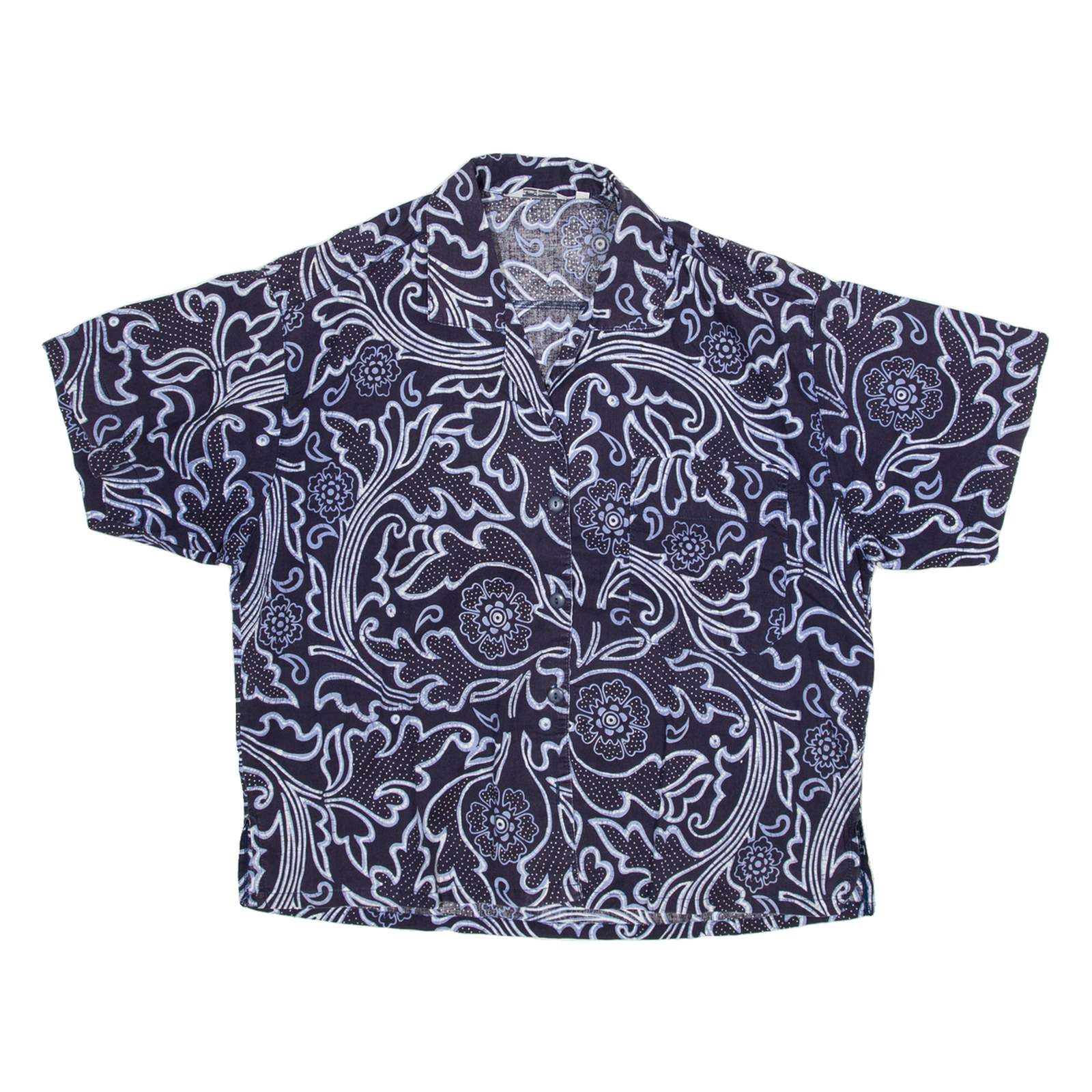 LAST SCENE Womens Shirt Blue Floral S Refurbished - N/A refurbished available on Cerqular