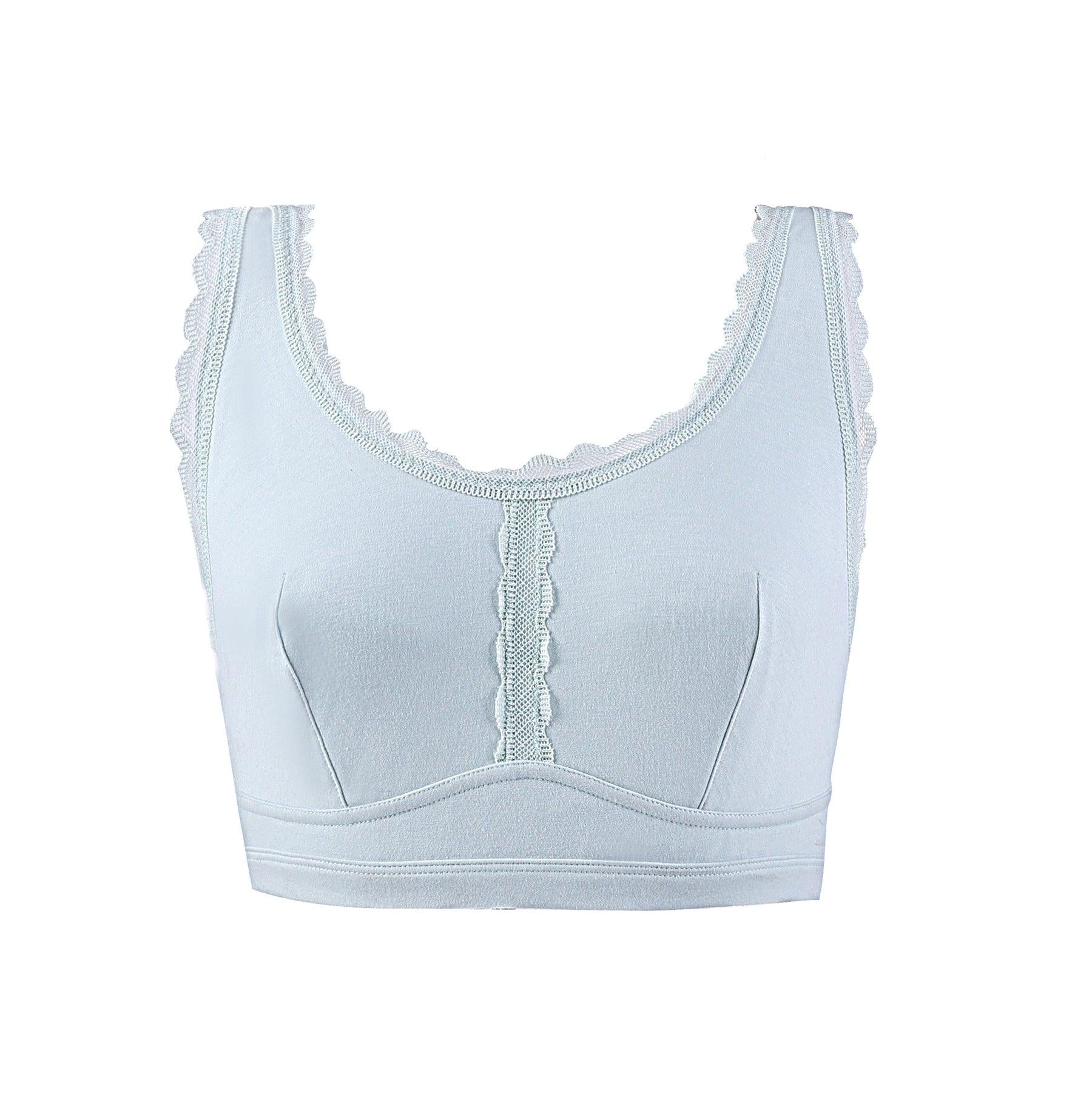 Georgia - Silk Back Support Full Coverage Wireless Organic Cotton Bra | Size: 18 | Color: White Refurbished - Julie May Lingerie refurbished available on Cerqular
