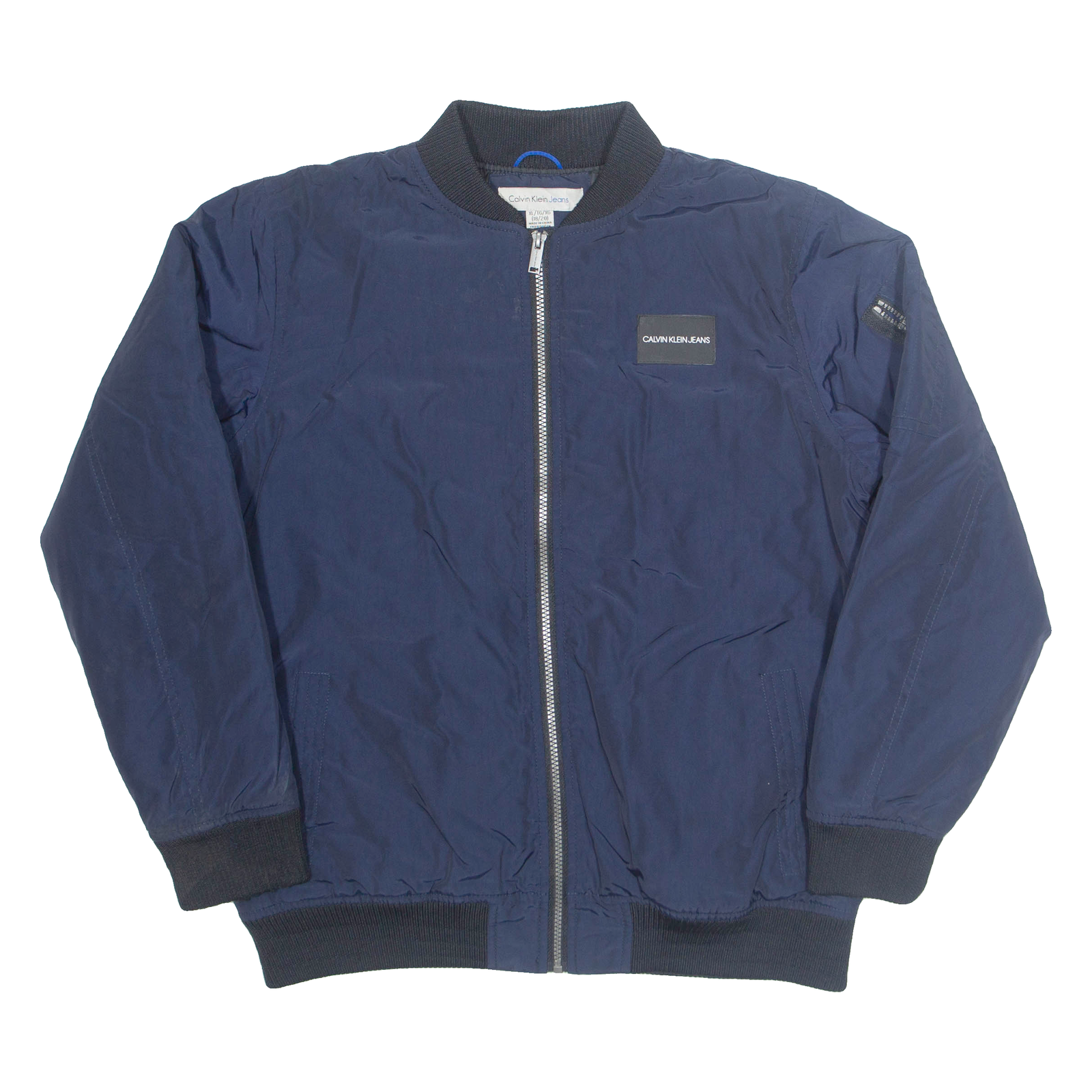 CALVIN KLEIN JEANS Womens Bomber Jacket Blue XL Refurbished - N/A refurbished available on Cerqular