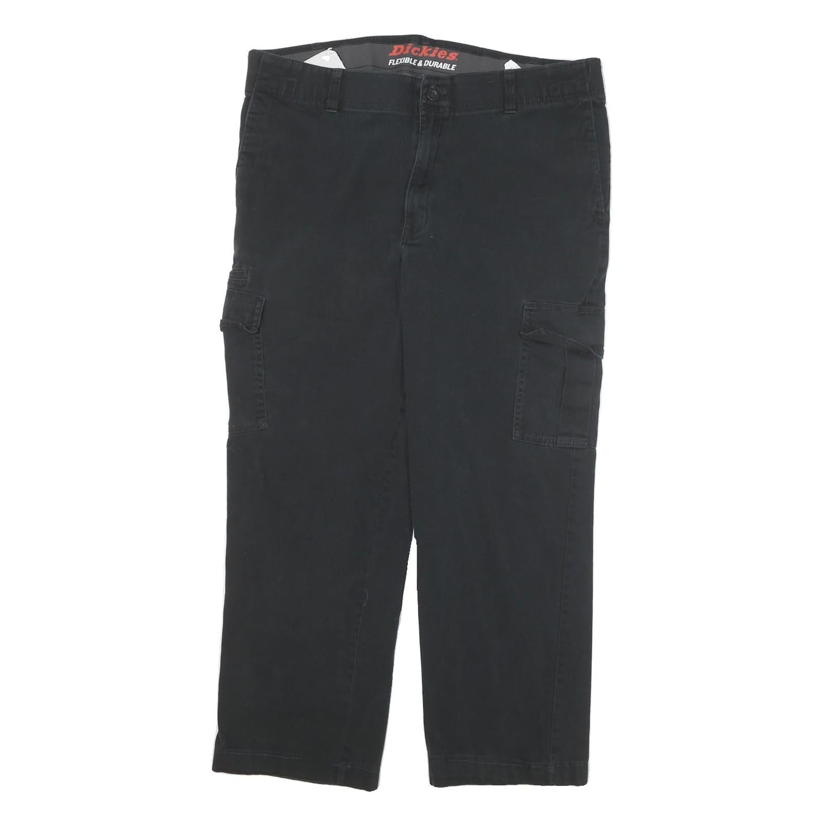 DICKIES Mens Cotton Blend Black Regular Fit Straight Leg Trousers W36 L26 Refurbished - N/A refurbished available on Cerqular