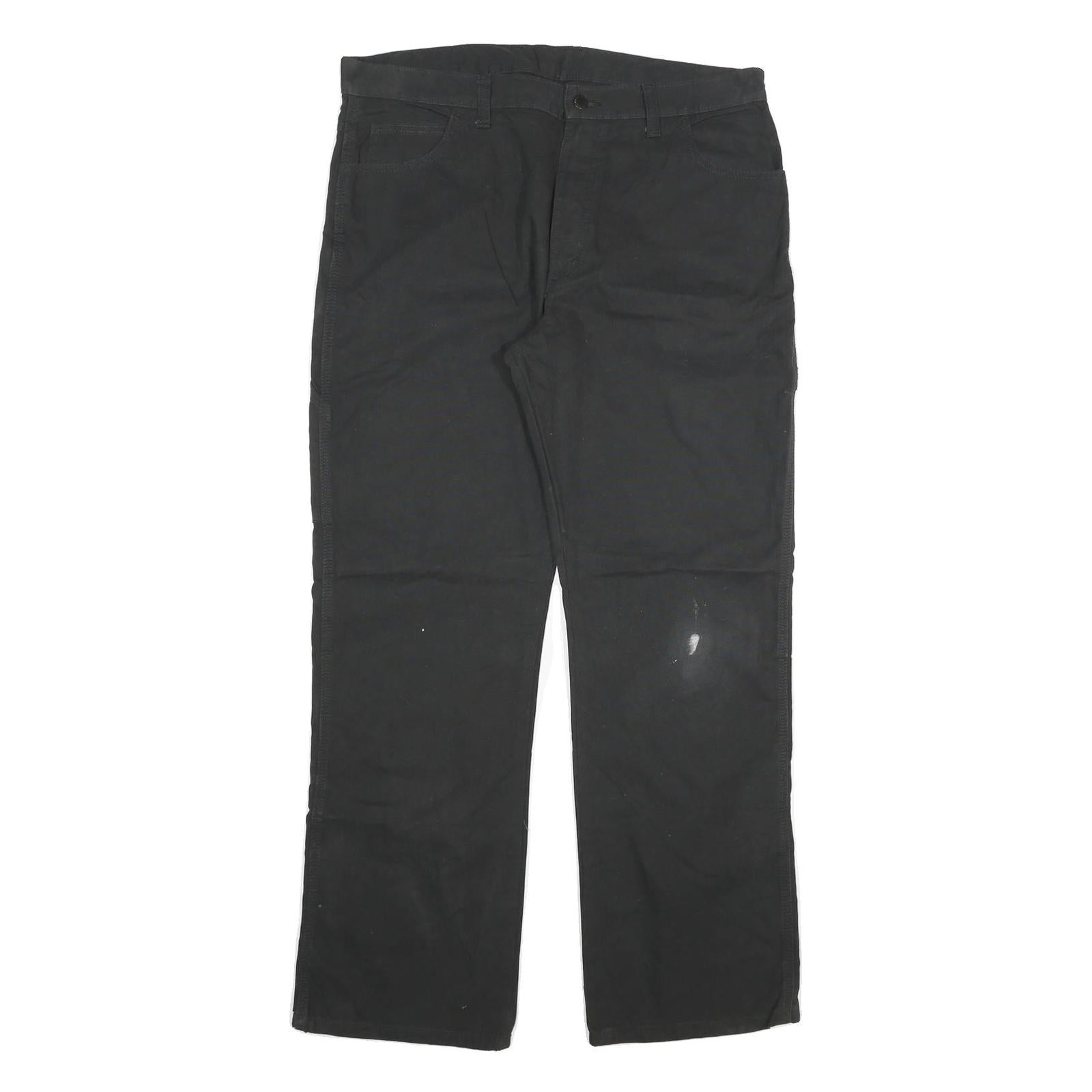 DICKIES Mens Cotton Blend Black Regular Fit Straight Leg Trousers W36 L32 Refurbished - N/A refurbished available on Cerqular