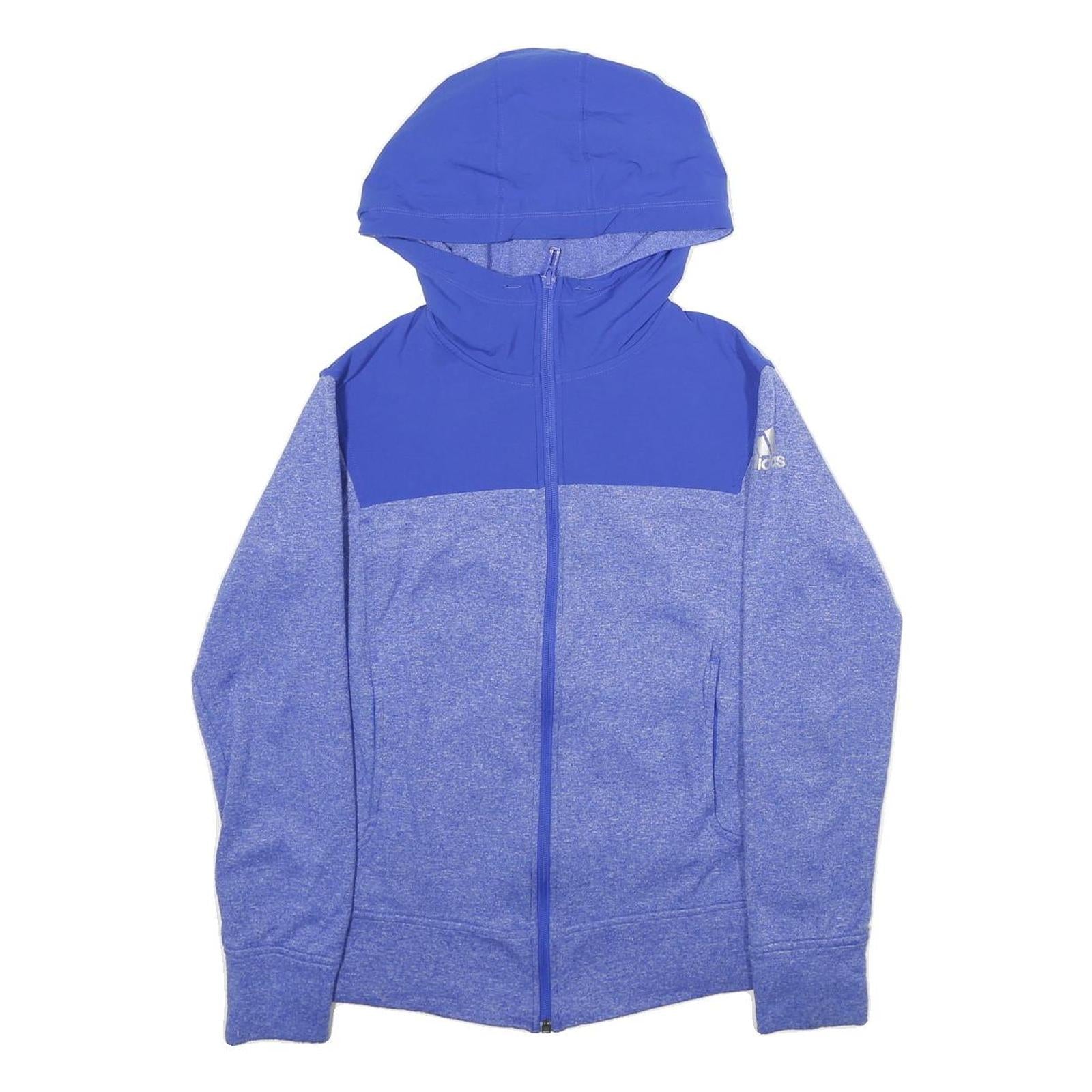 ADIDAS Womens Blue & Purple Full Zip Hoodie S Lightweight Sportswear Sweatshirt Refurbished - N/A refurbished available on Cerqular
