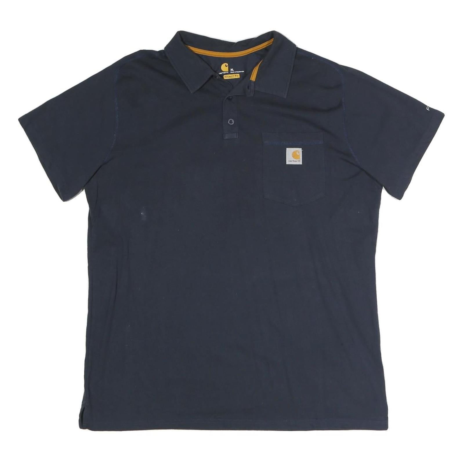 CARHARTT Mens Navy Blue Short Sleeve Plain XL Cotton Polo Shirt Workwear Refurbished - N/A refurbished available on Cerqular