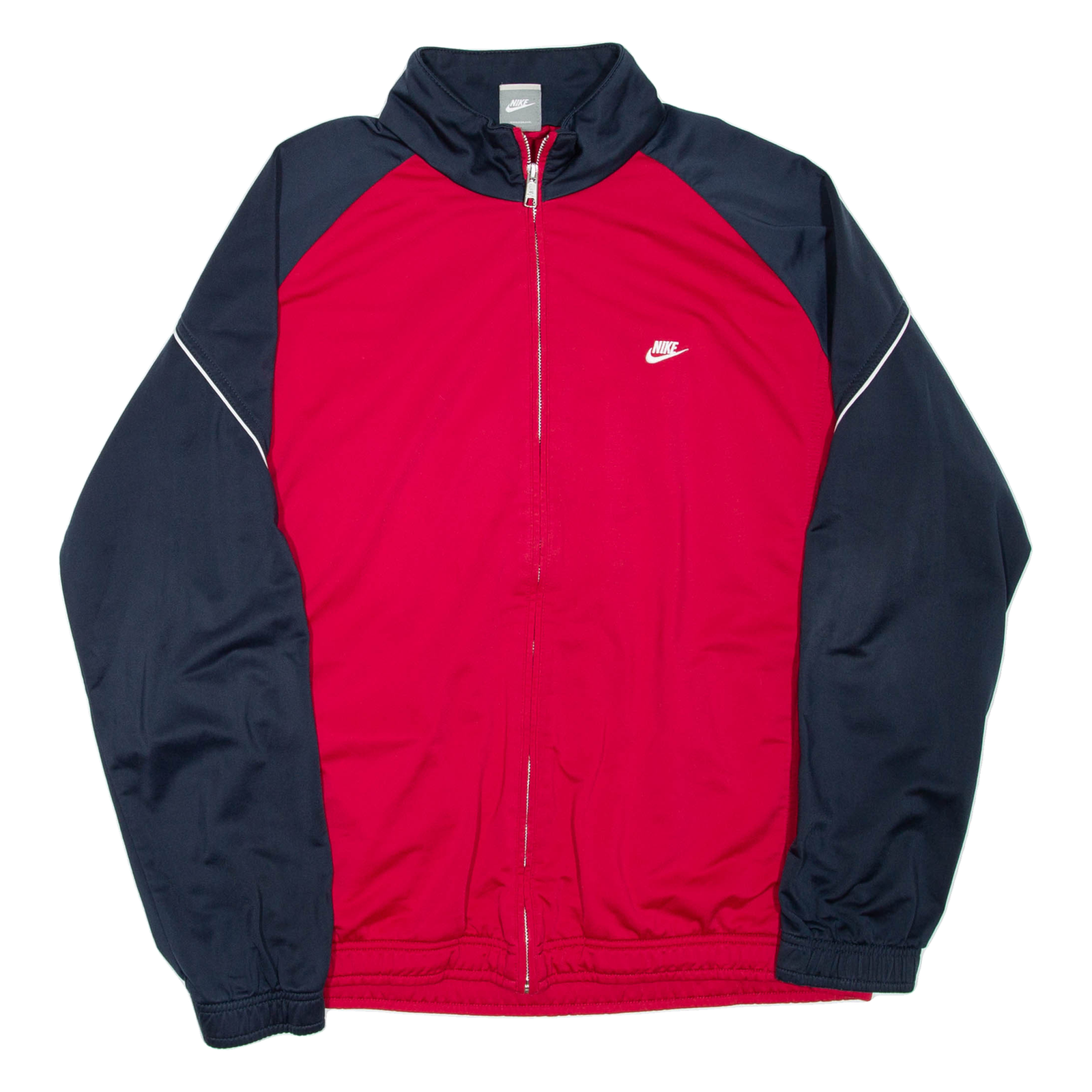 NIKE Mens Track Jacket Red Colourblock XL Refurbished - N/A refurbished available on Cerqular