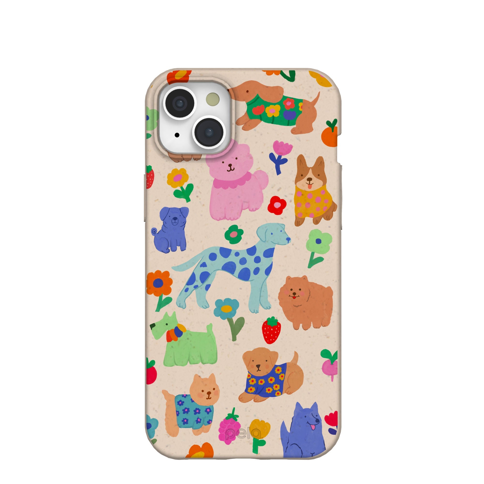 Seashell Pup Bloom iPhone 15 Plus Case Refurbished - Pela Case refurbished available on Cerqular