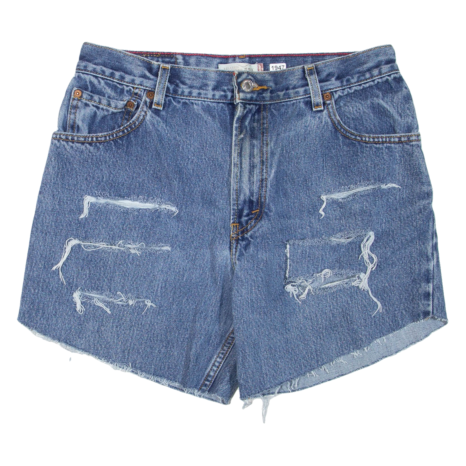 LEVI'S Womens Denim Shorts Blue M W30 Refurbished - N/A refurbished available on Cerqular