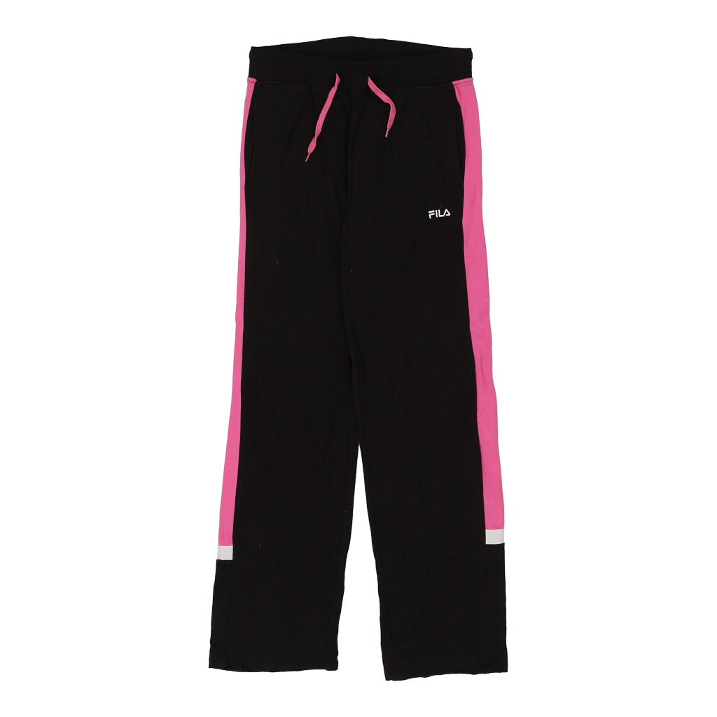 Fila Joggers - Small Black Cotton Blend Refurbished - Thrifted (note: this is a term often used to describe second- refurbished available on Cerqular